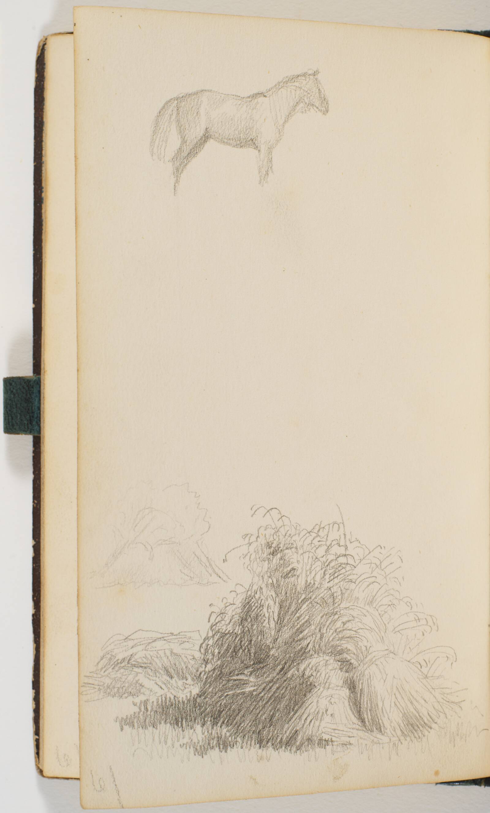 En hest. En høstak, P.C. Skovgaard, 1870