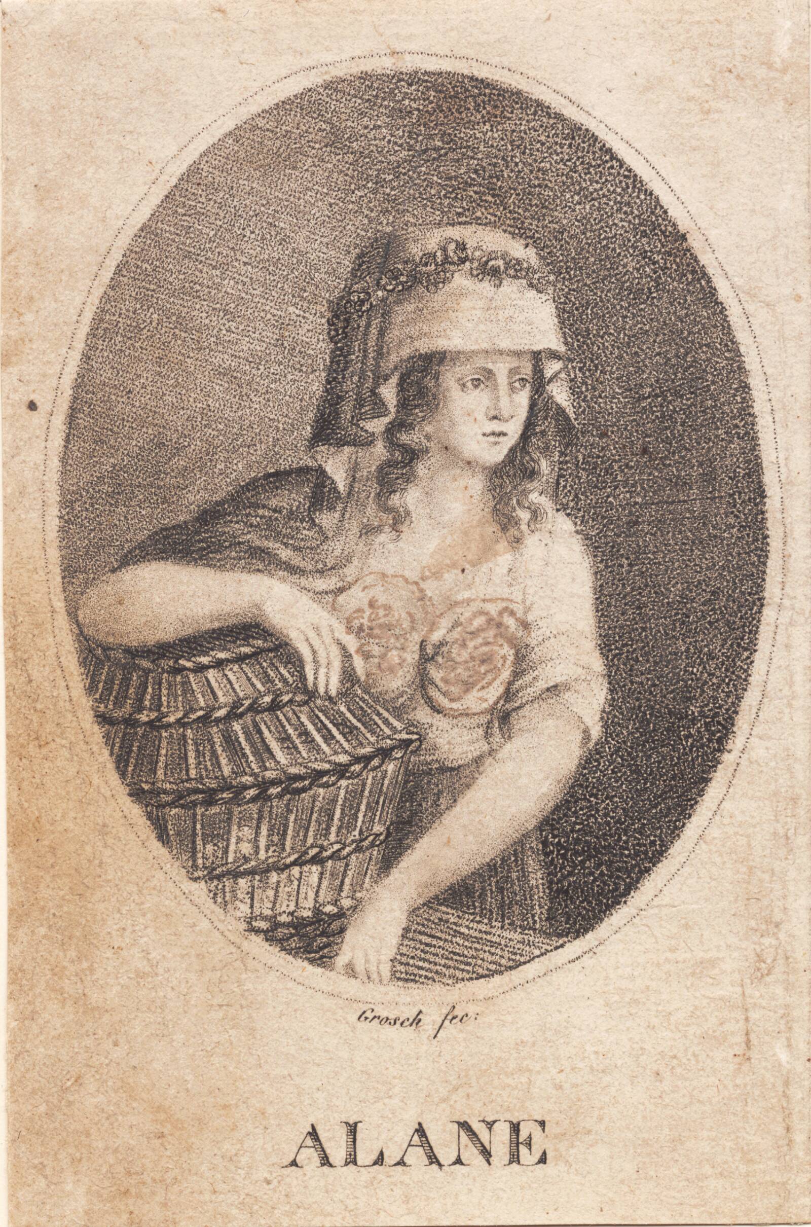 "Alane", kvinde med kurv, Heinrich Grosch, 1763-1843