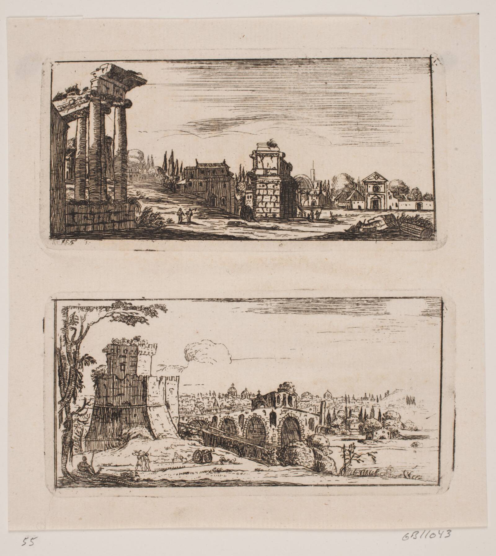Prospekter fra Rom, F. Kaas, 1750-1759