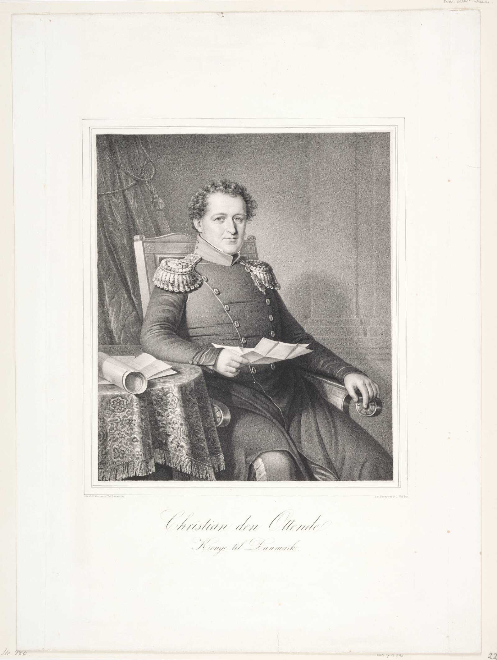 Christian VIII, Emil Ditlev Bærentzen, 1839-1849