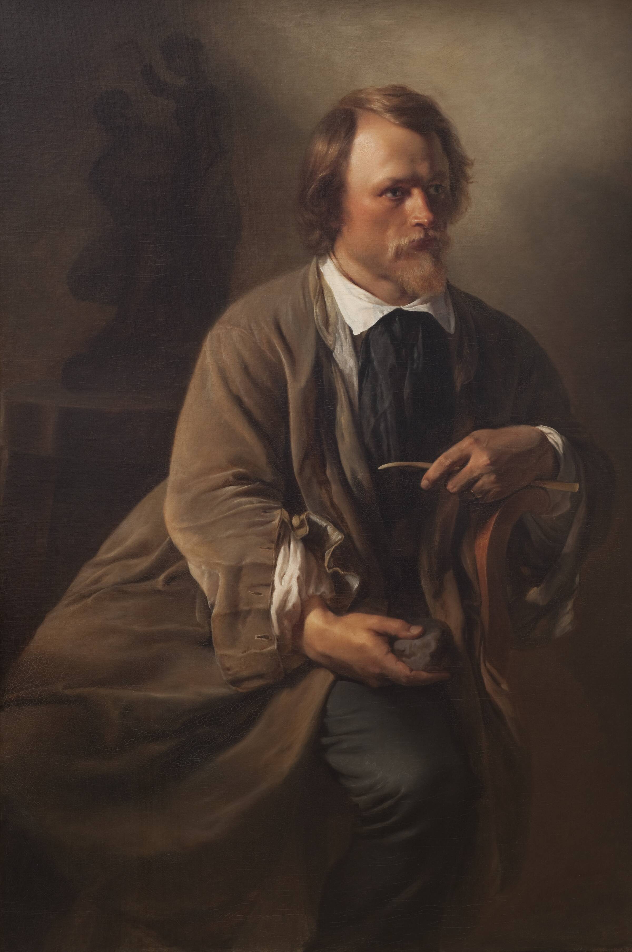 Billedhuggeren Jens Adolf Jerichau, kunstnerens ægtefælle, Elisabeth Jerichau Baumann, 1846