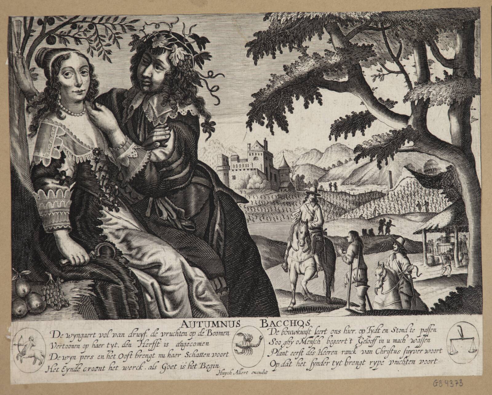 Efterår (Autumnus - Bacchos), Ubekendt, 1639-1684