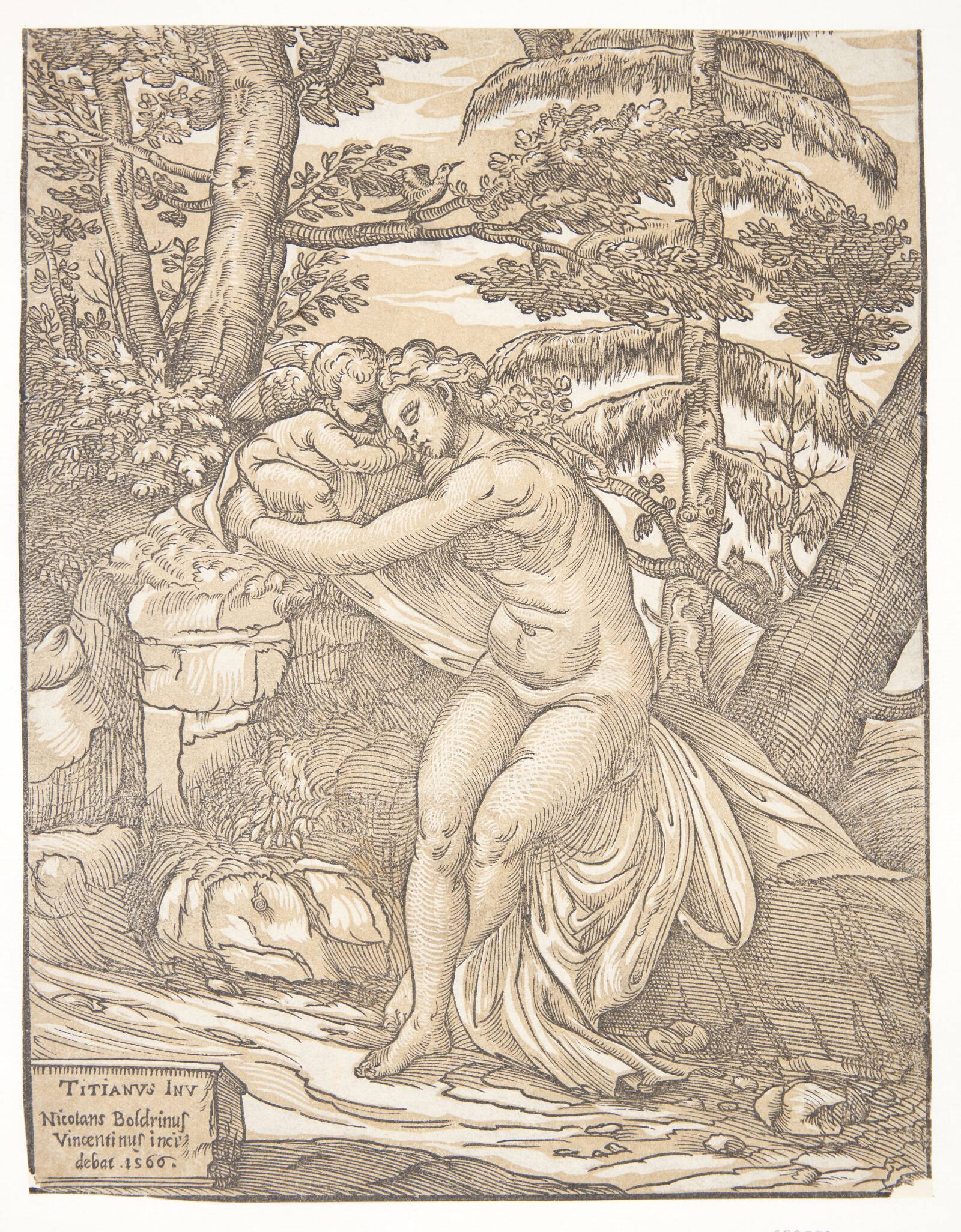 Venus og Amor, Niccolò Boldrini, 1566