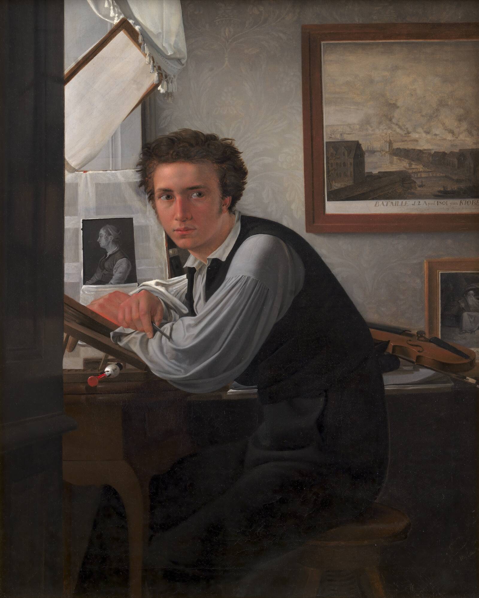 Kobberstikker C.E. Sonne (1804-78), Ditlev Blunck, 1824-1827