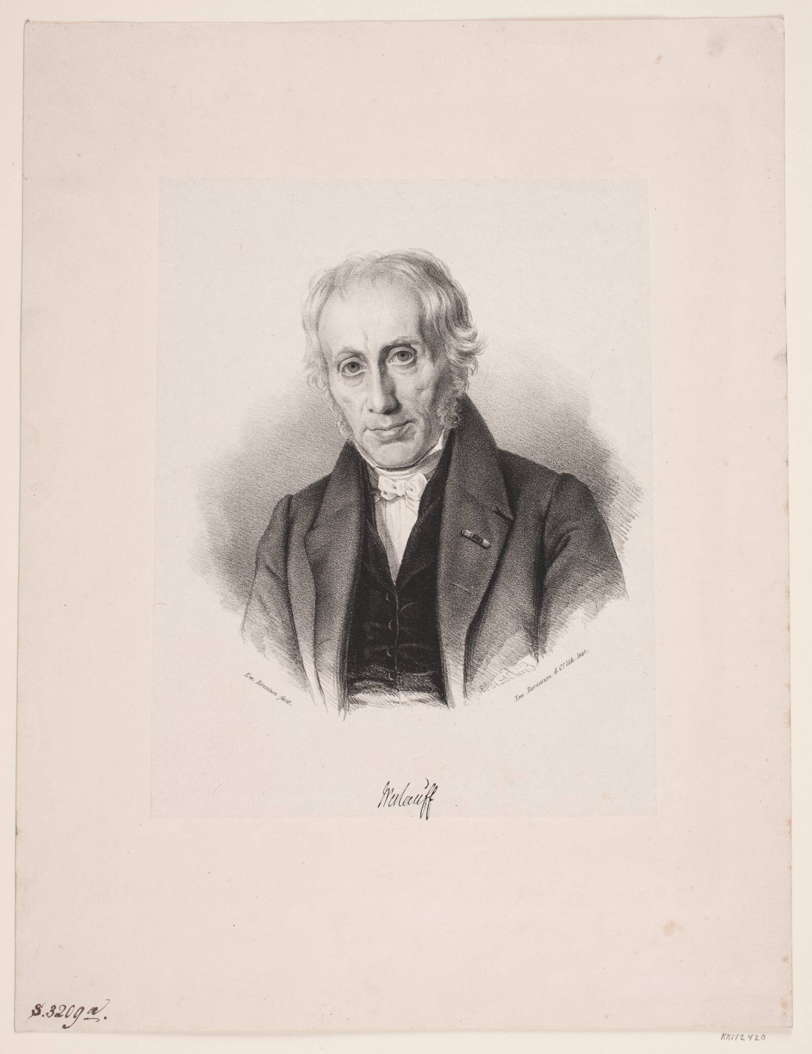 E. C. Werlauff, Emil Ditlev Bærentzen, 1843