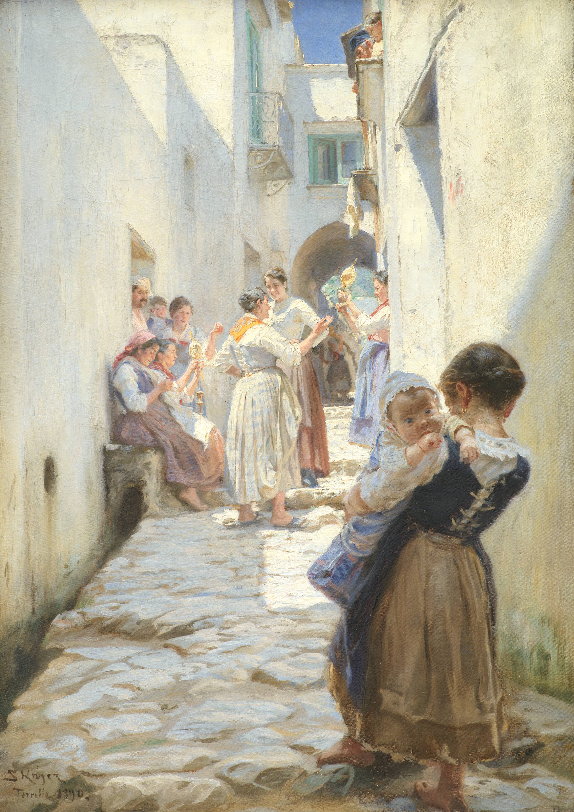 Gade i Torello, P.S. Krøyer, 1890