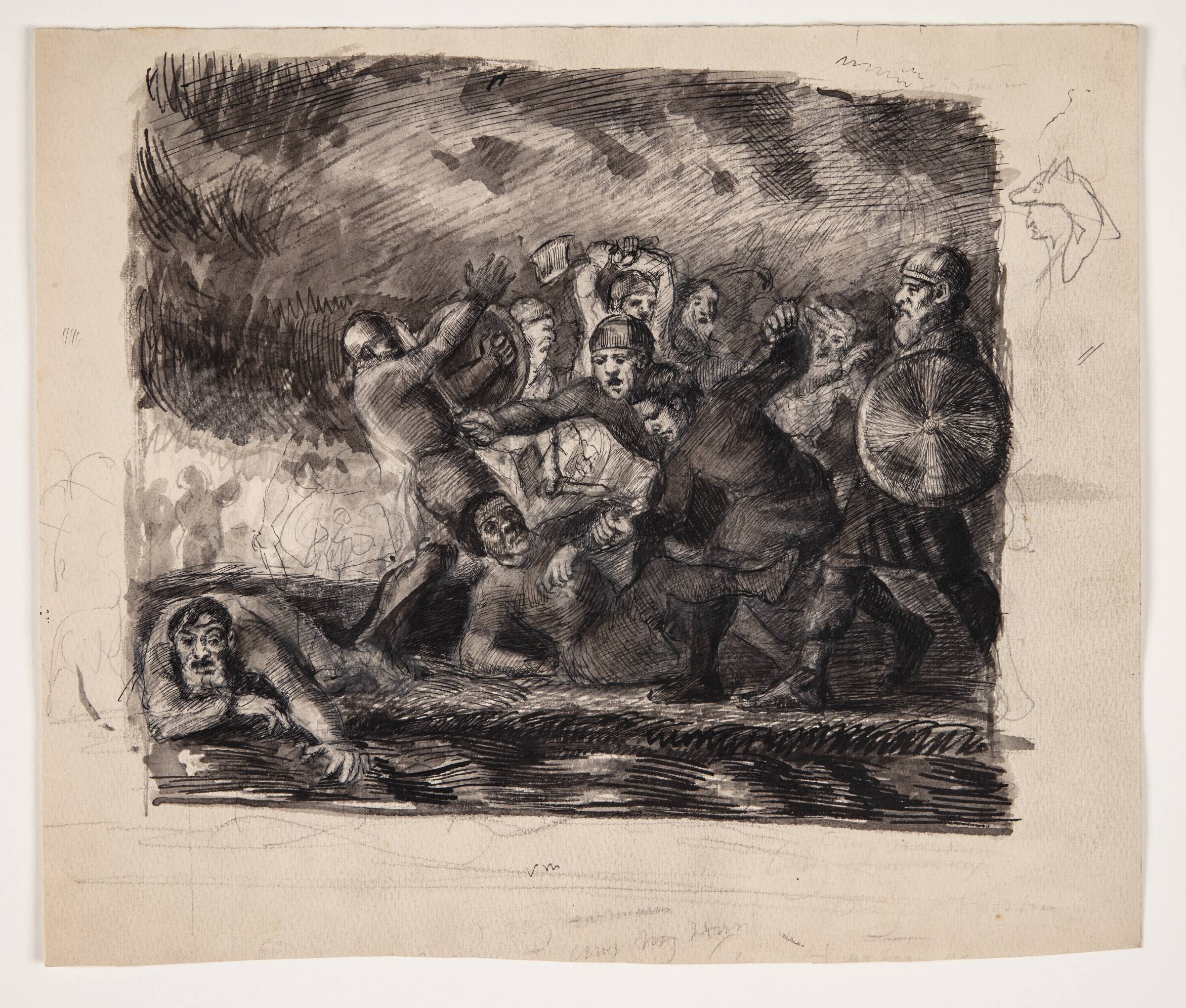 Slagscene, Oluf Hartmann, 1879-1910