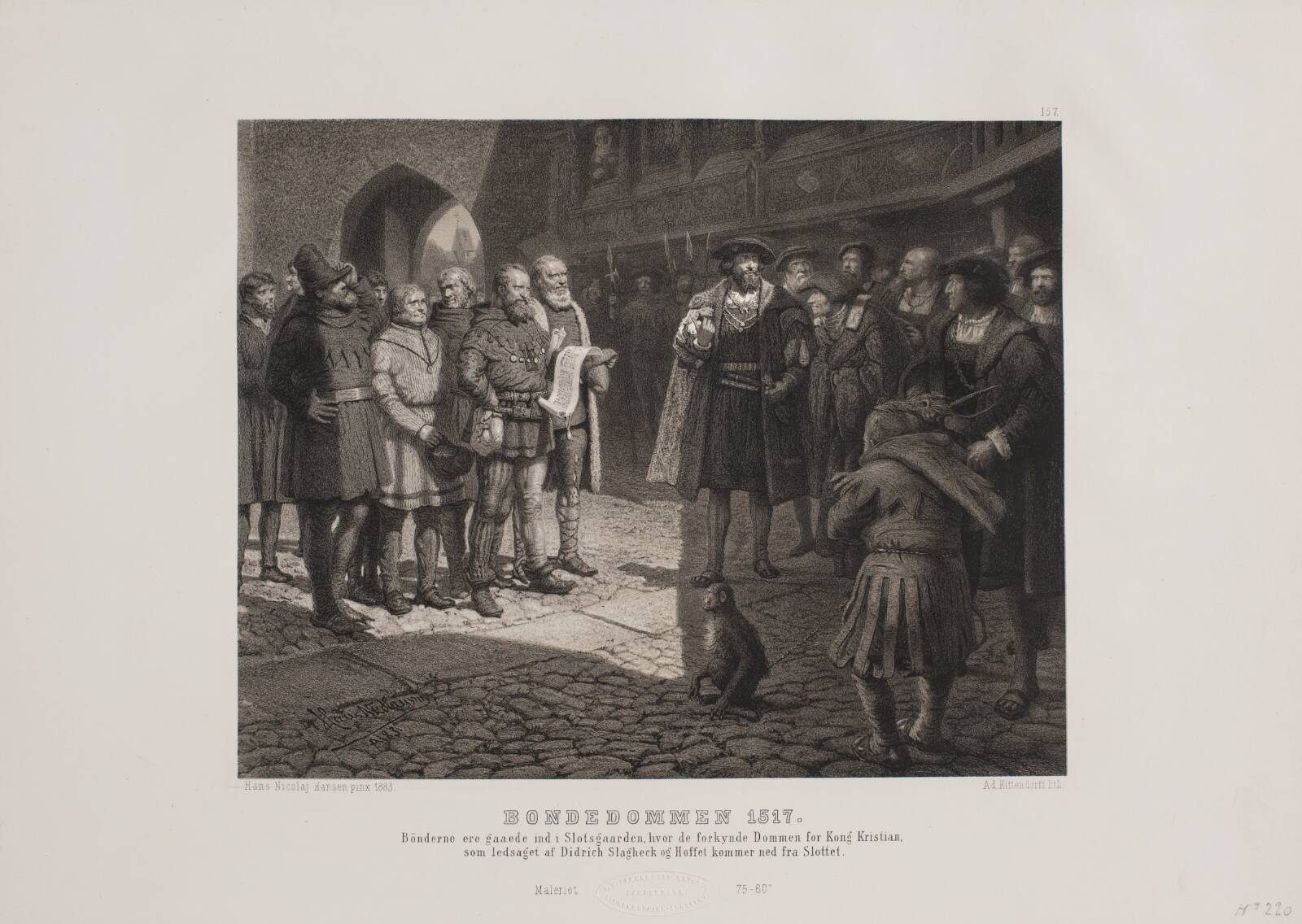 Bondedommen 1517, Adolph Kittendorff, 1880-1889