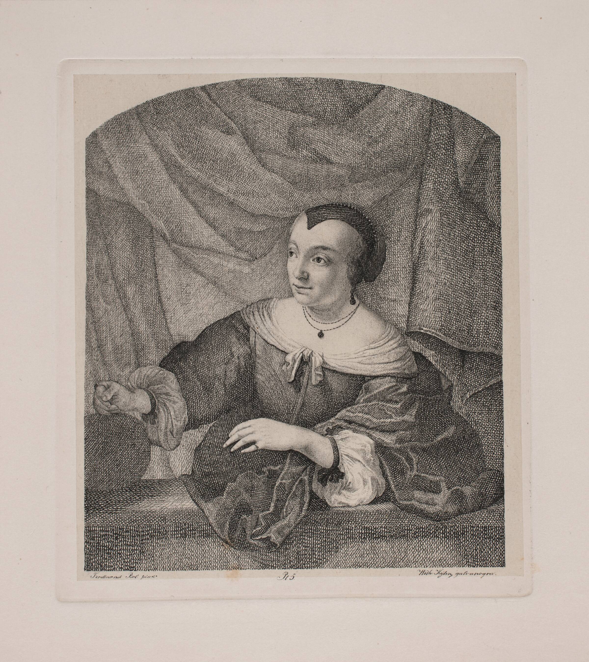 Portræt af Ferdinand Bols hustru, Vilhelm Kyhn, 1842-1843