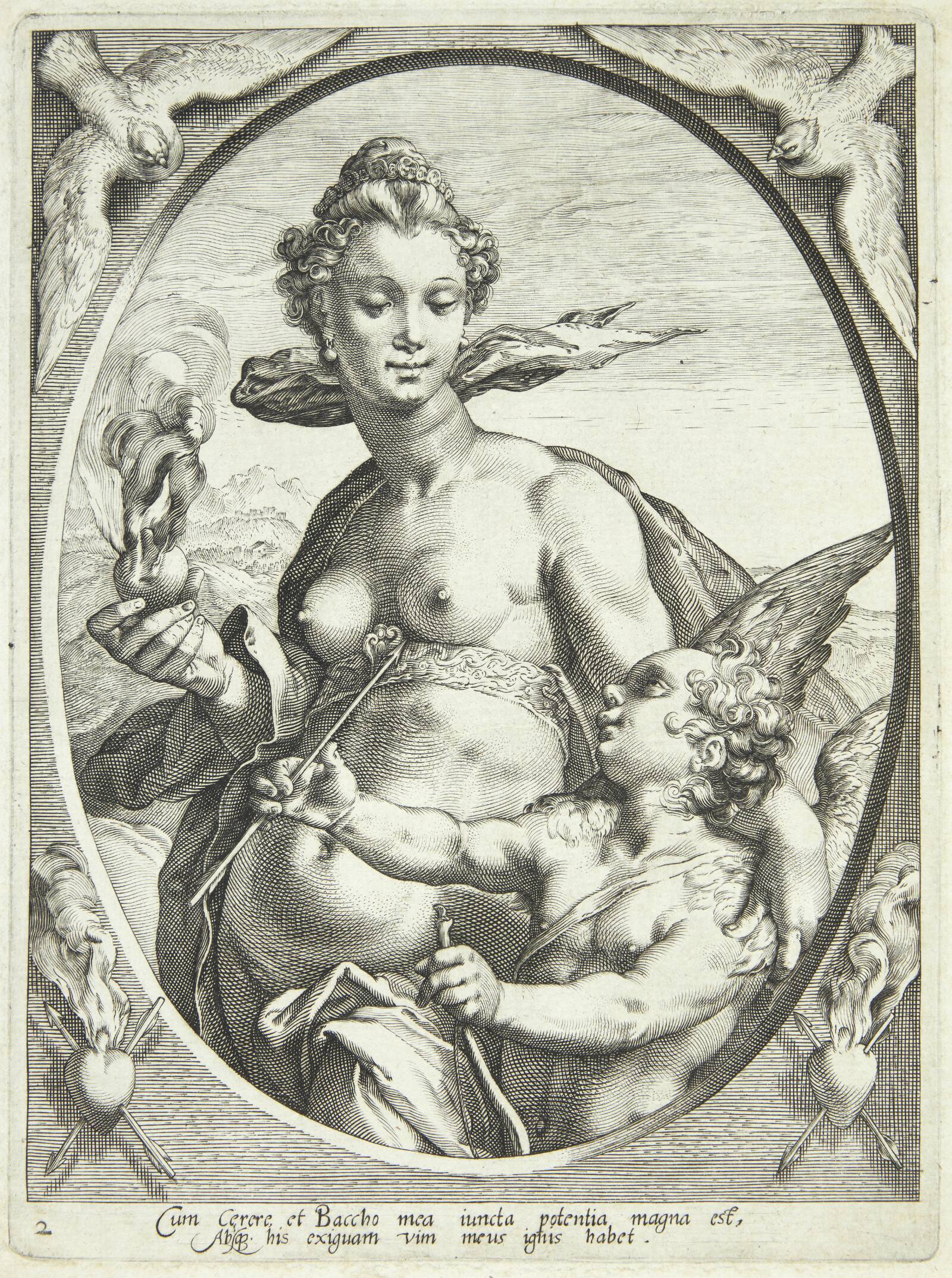 Venus og Amor, H.L. Schärer, 1610-1620
