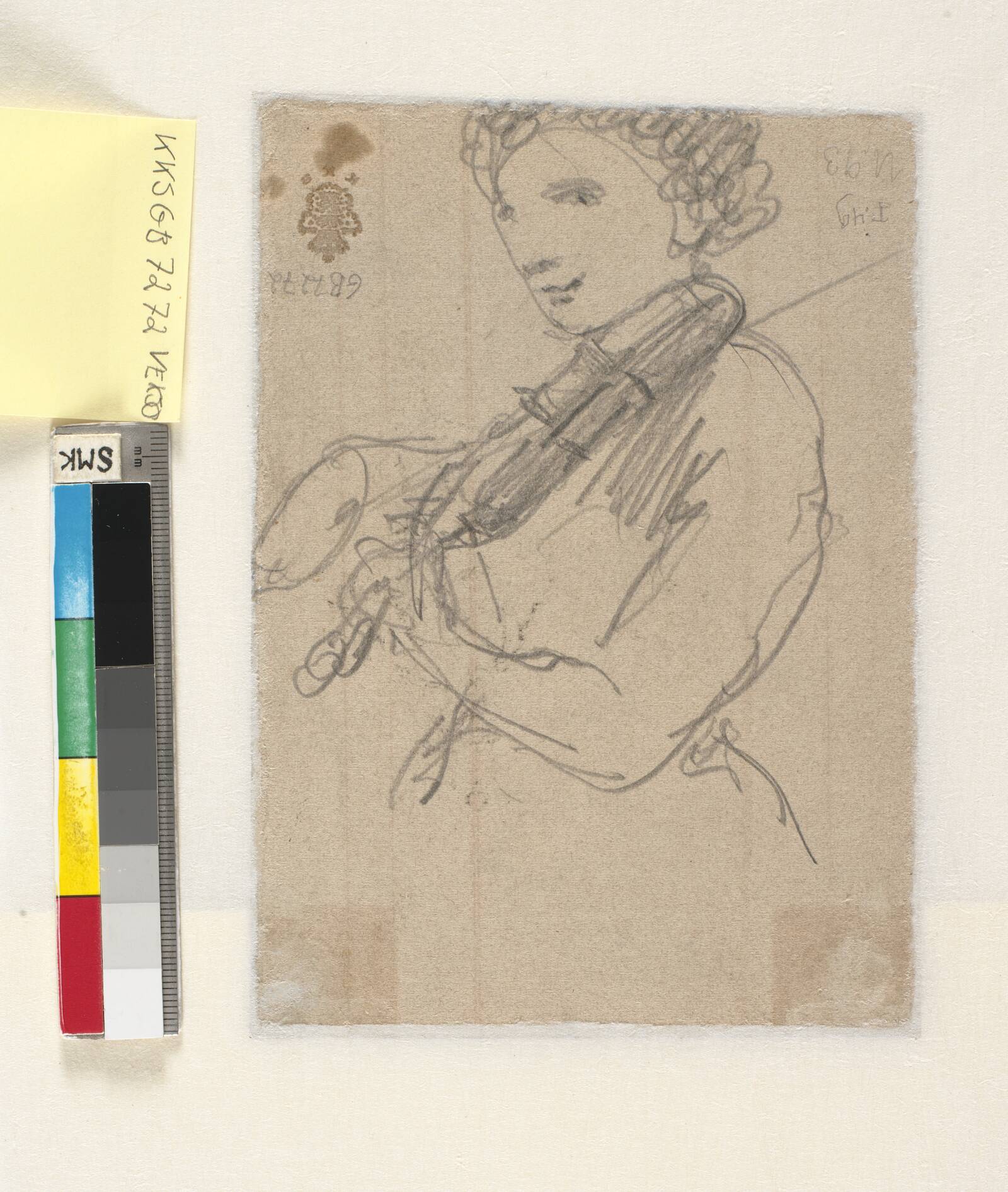 Violinistinde, Wilhelm Marstrand, 1863