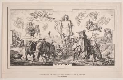 Gefion, loftsmaleri til Frederiksborgmuseet af Lorenz Frølich