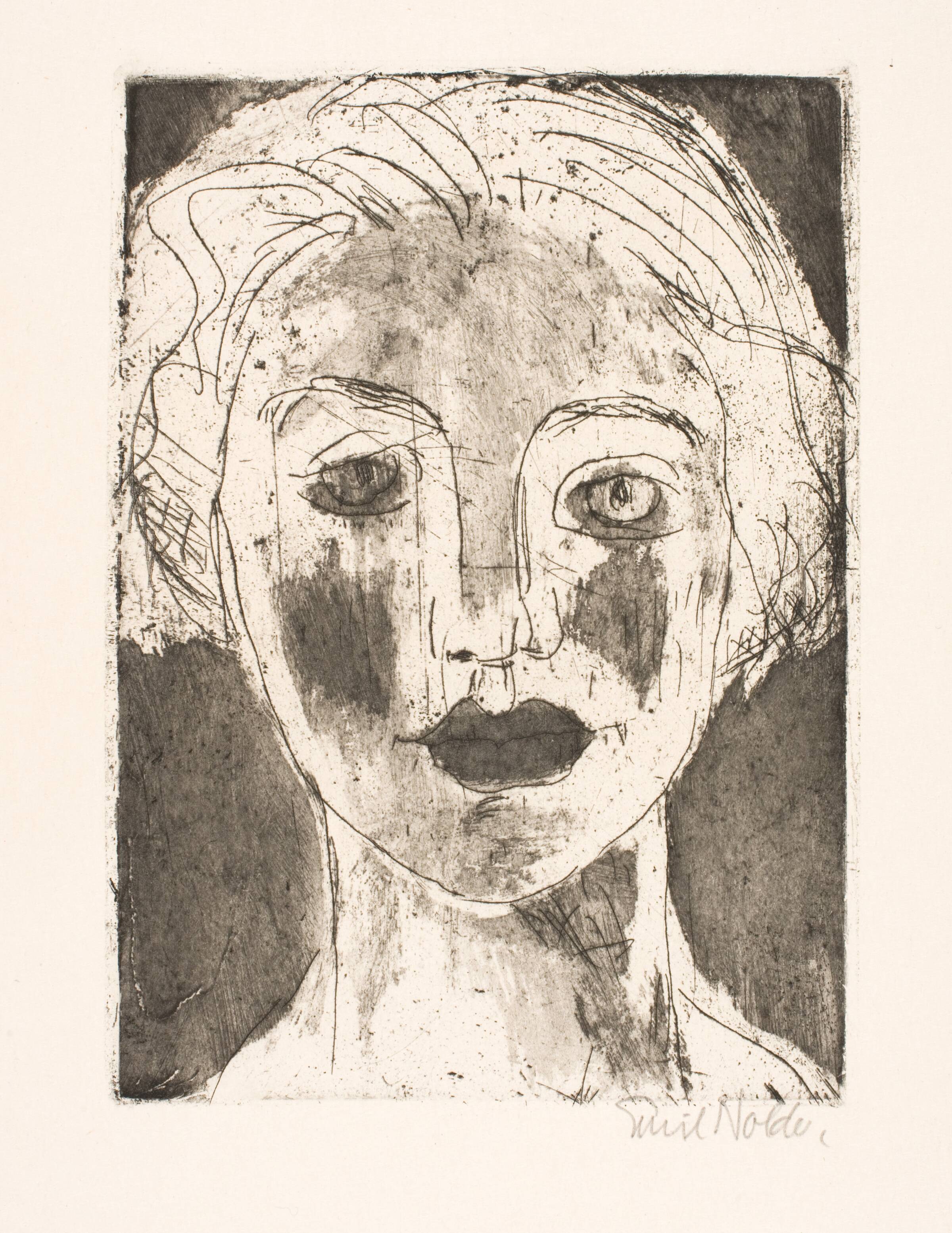 Pigeportræt, Emil Nolde, 1924