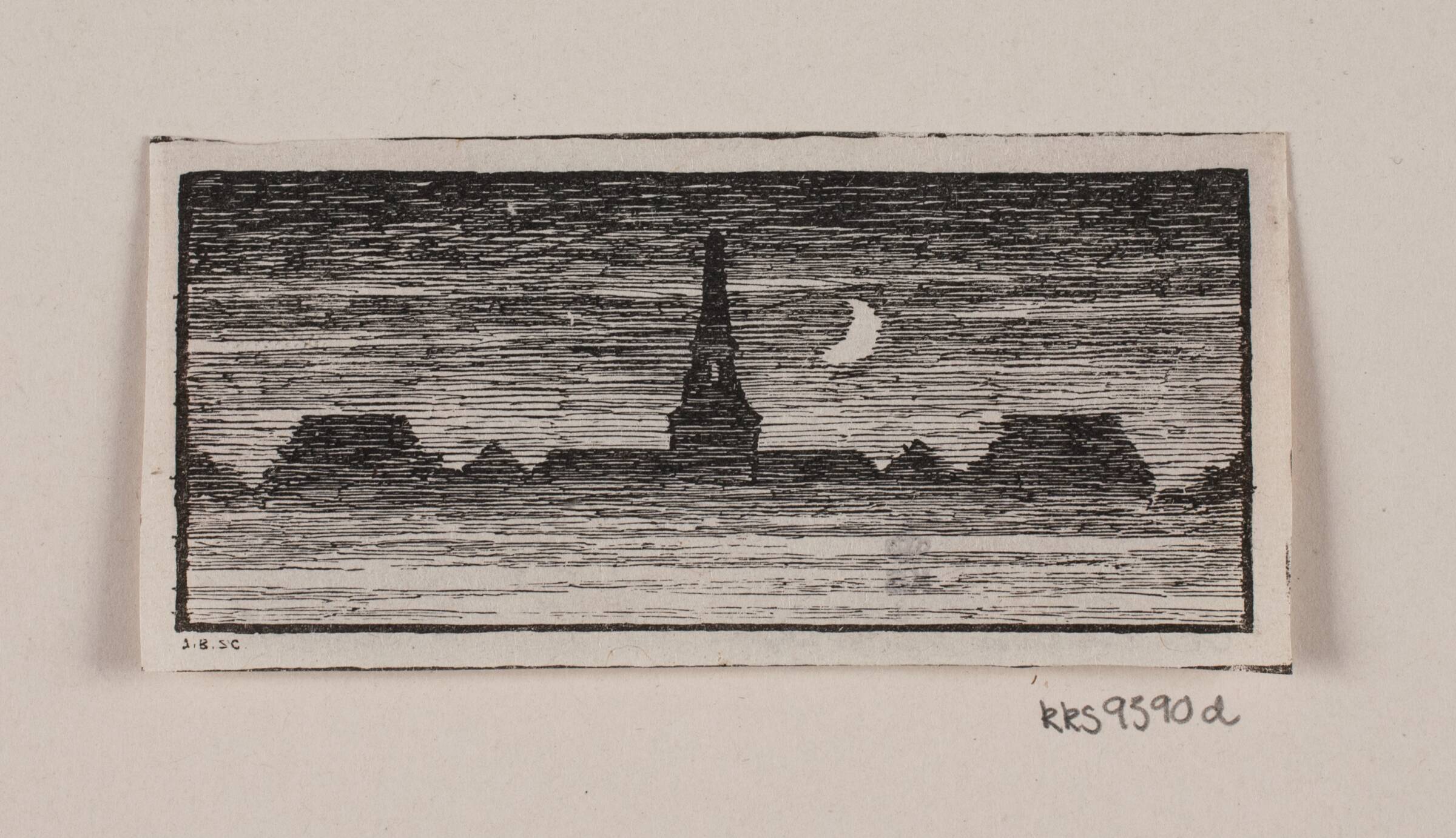 Vignette til H. Hertz' "Posthuset i Hirschholm", Alexander Blom, 1861-1934