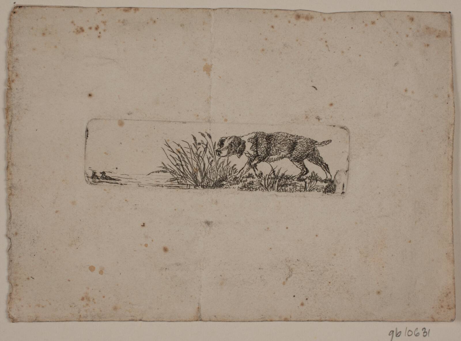 En hønsehund, Christian David Gebauer, 1777-1831