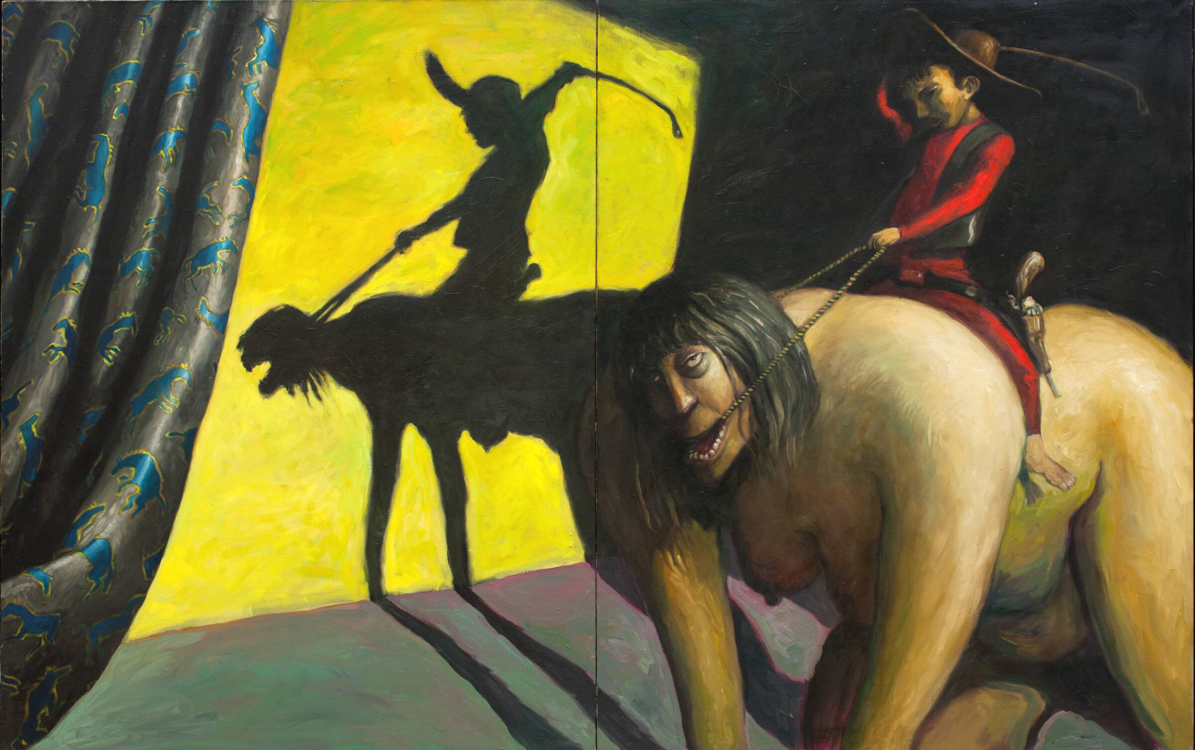 Rodeoscene, Michael Kvium, 1987