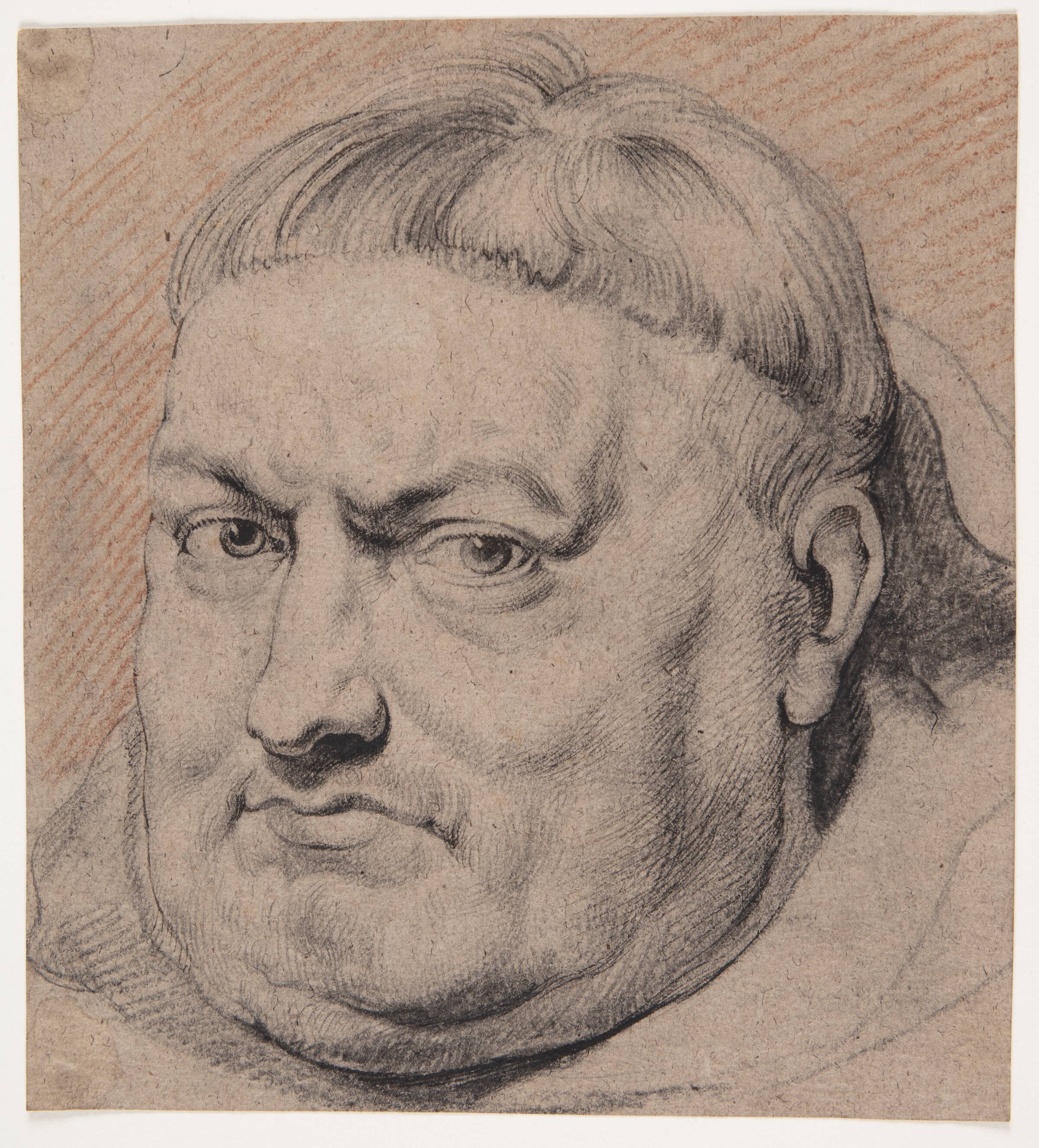 Hoved af en munk, kvartprofil t.v., Willem Panneels, 1628-1630