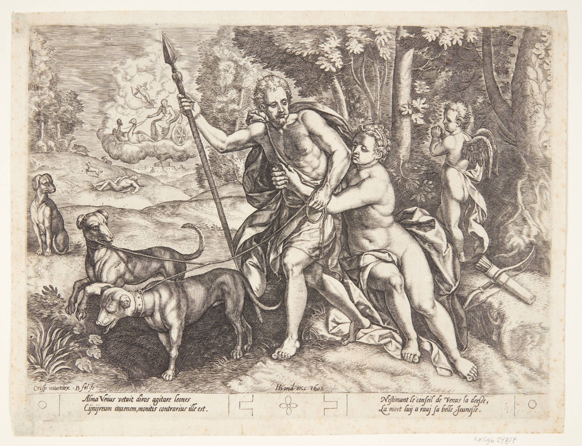Venus og Adonis, Barbara van den Broeck, 1576-1600