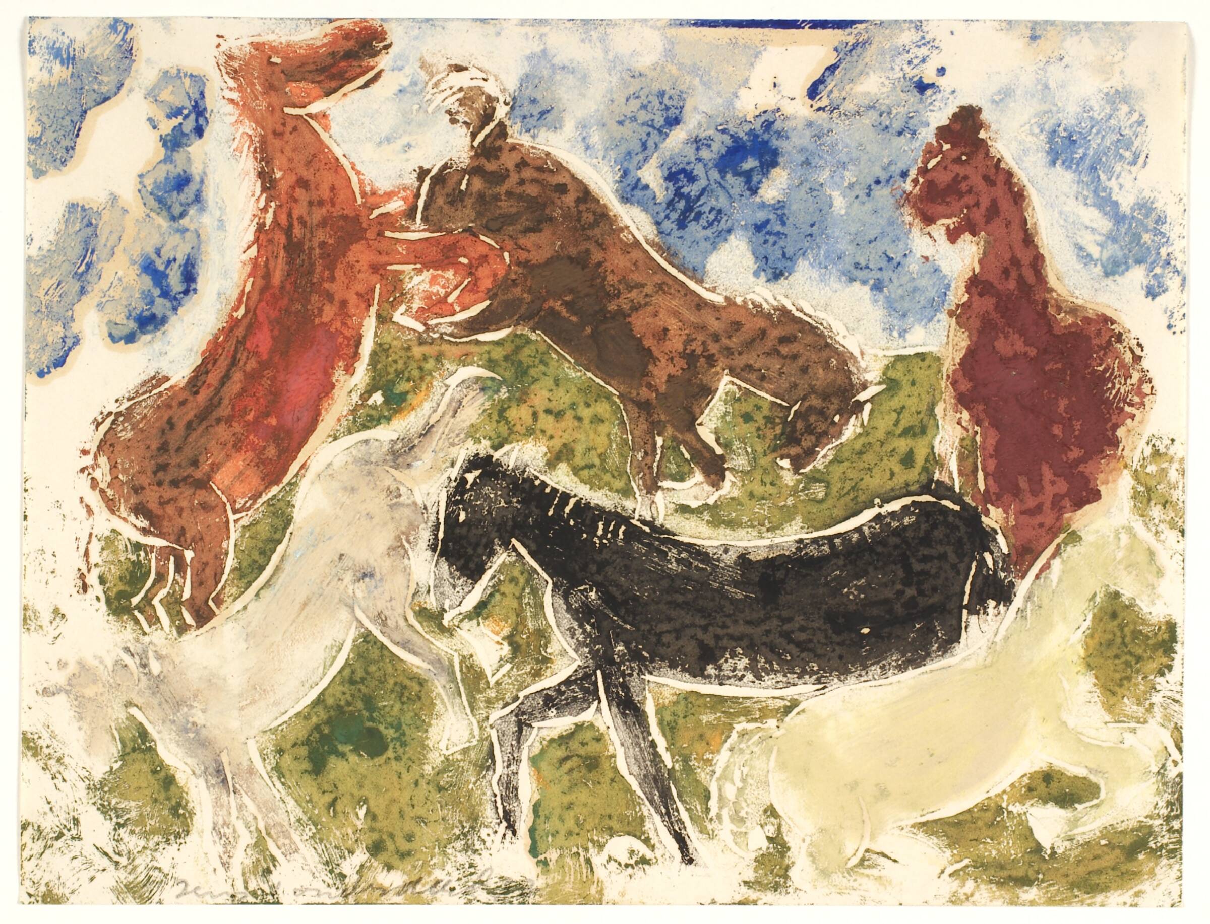 Komposition med heste, Jens Søndergaard, 1932