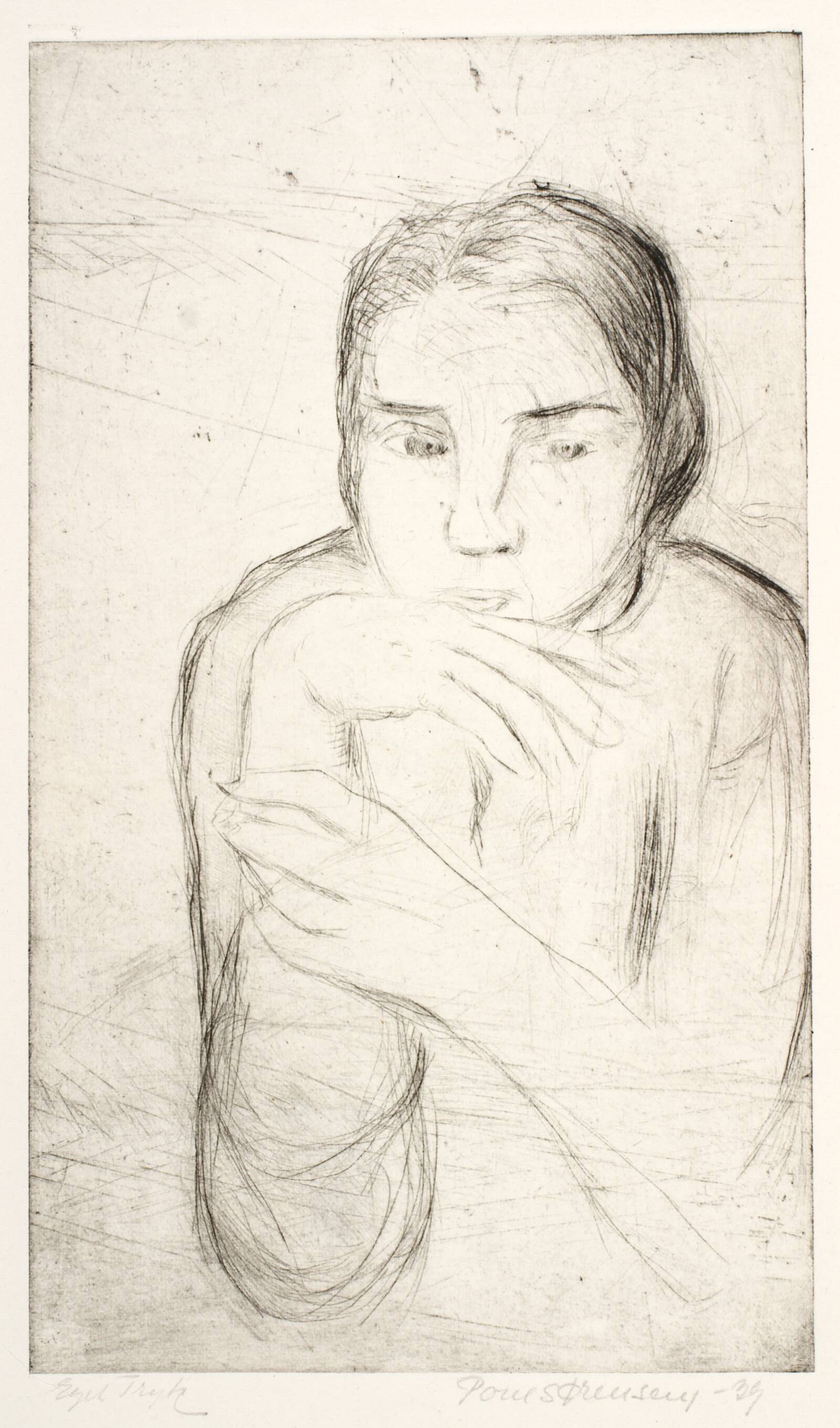 Kvindeportræt, Poul Sørensen, 1939