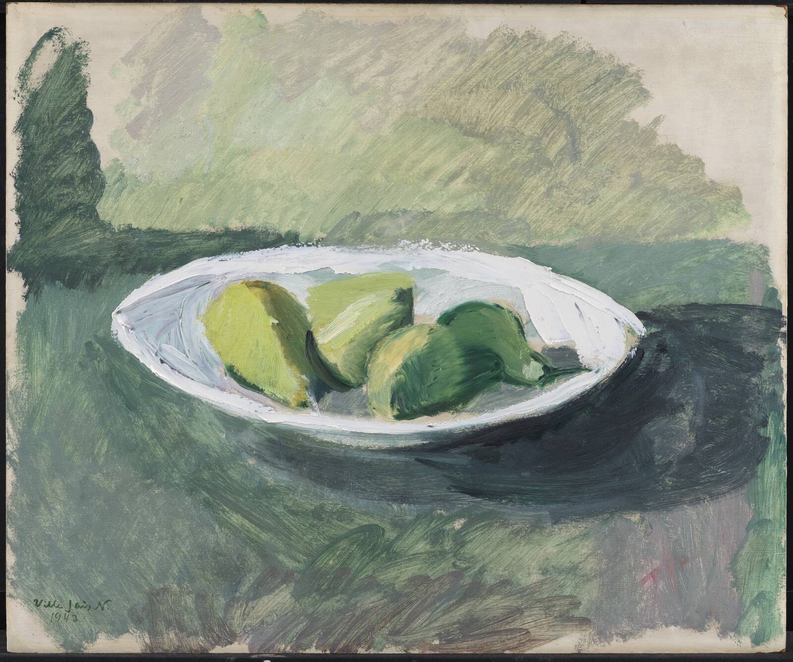 Still Life with Fruit Bowl, by Nielsen, Ville Jais, 1943
