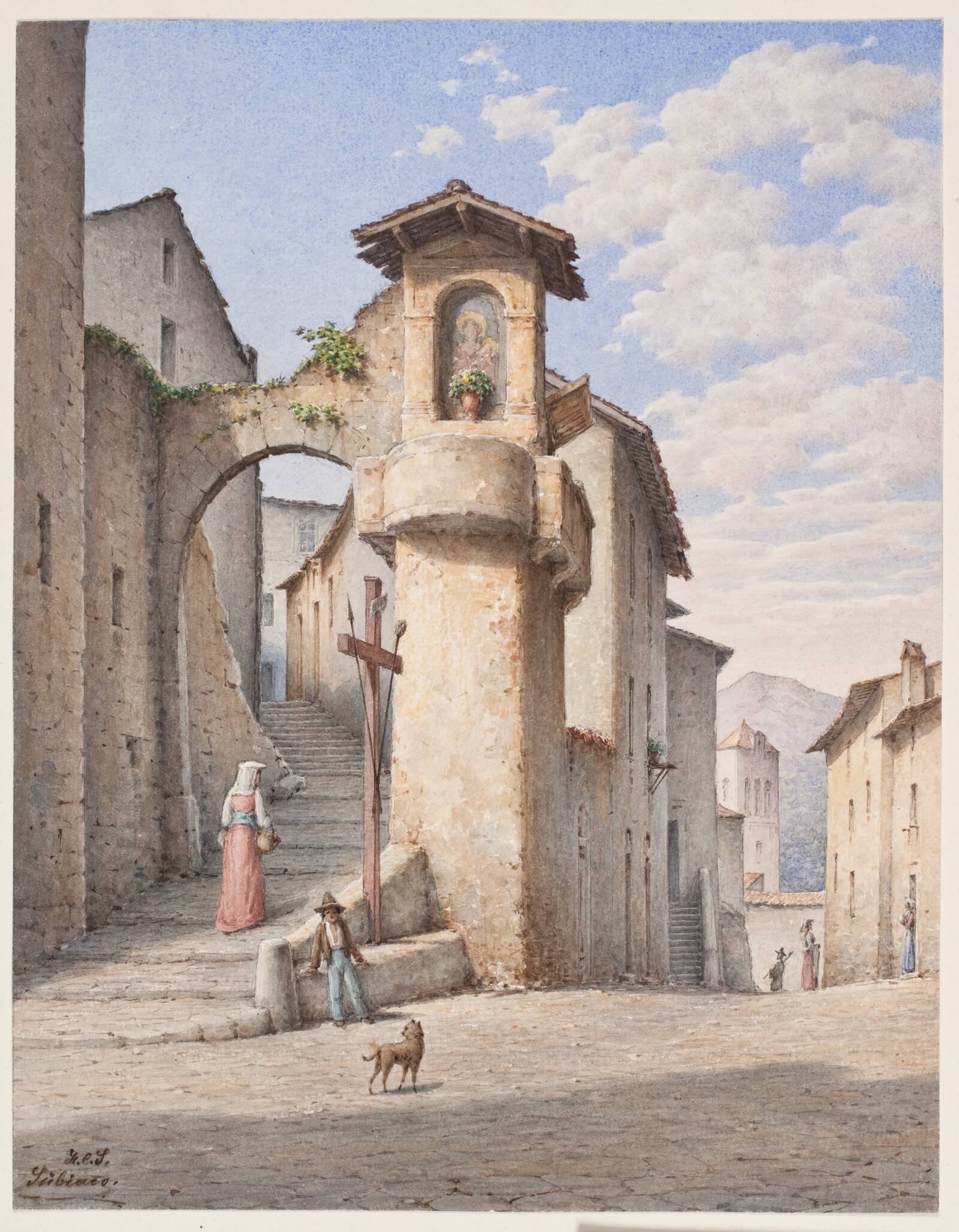 Gade i Subiaco, Stilling, H.C., 1850-1899