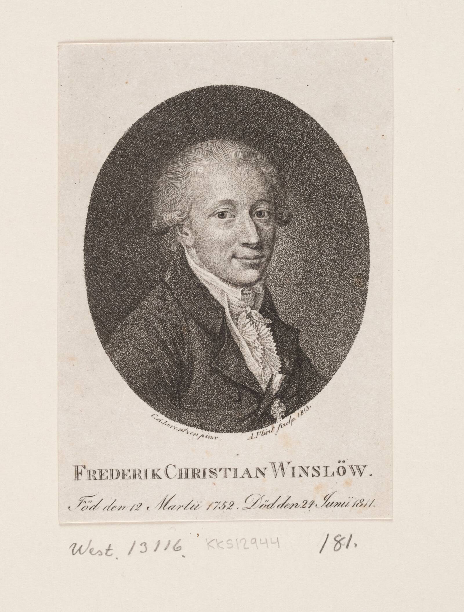 Frederik Christian Winsløw, Andreas Flint, 1813