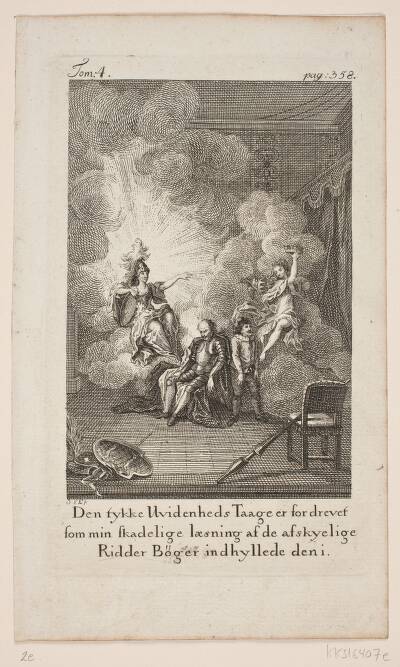 Illustration til Cervantes "Don Quijote", bind 4, p. 358