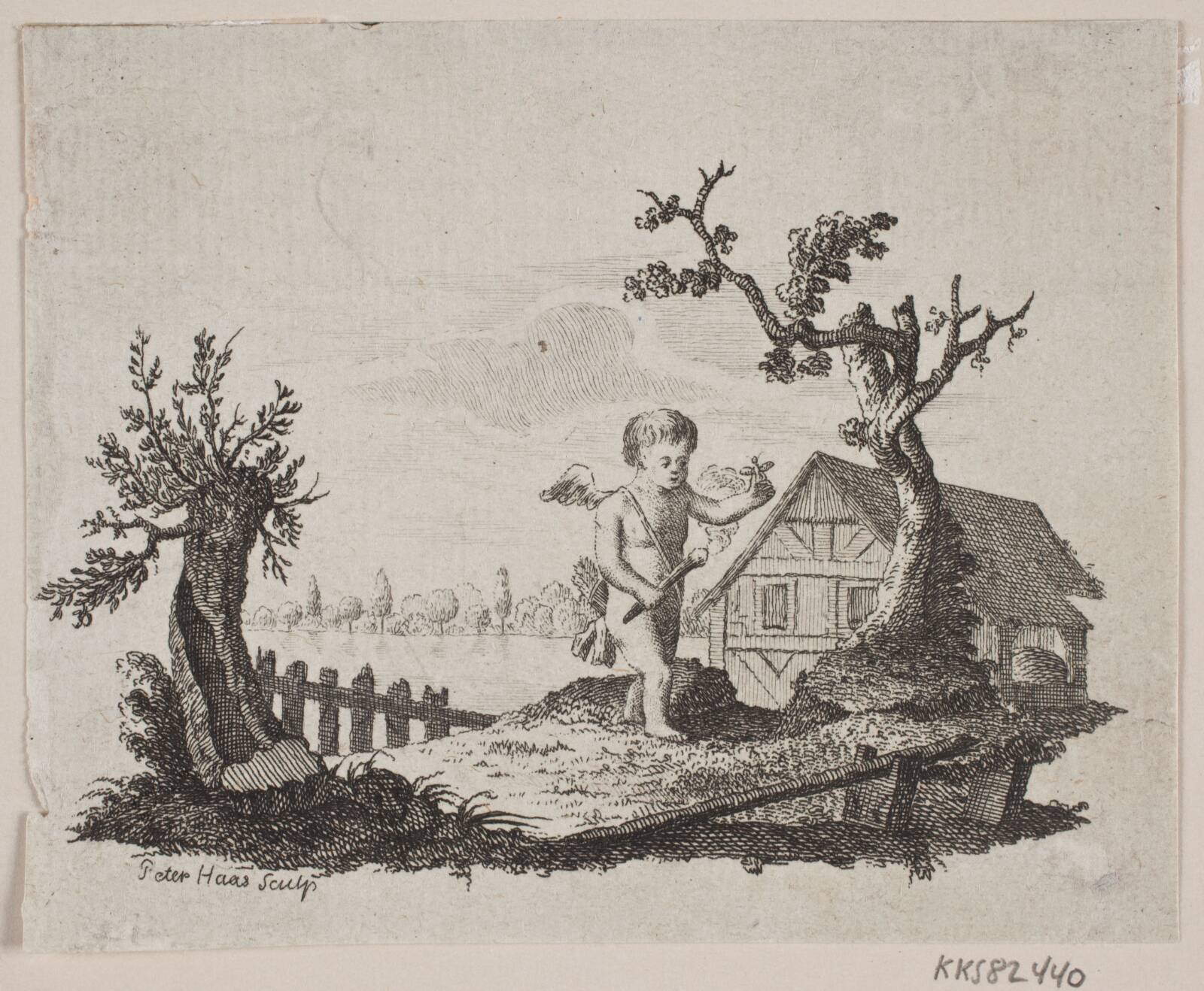Amor ved Mylons hytte, Peter Haas, 1781
