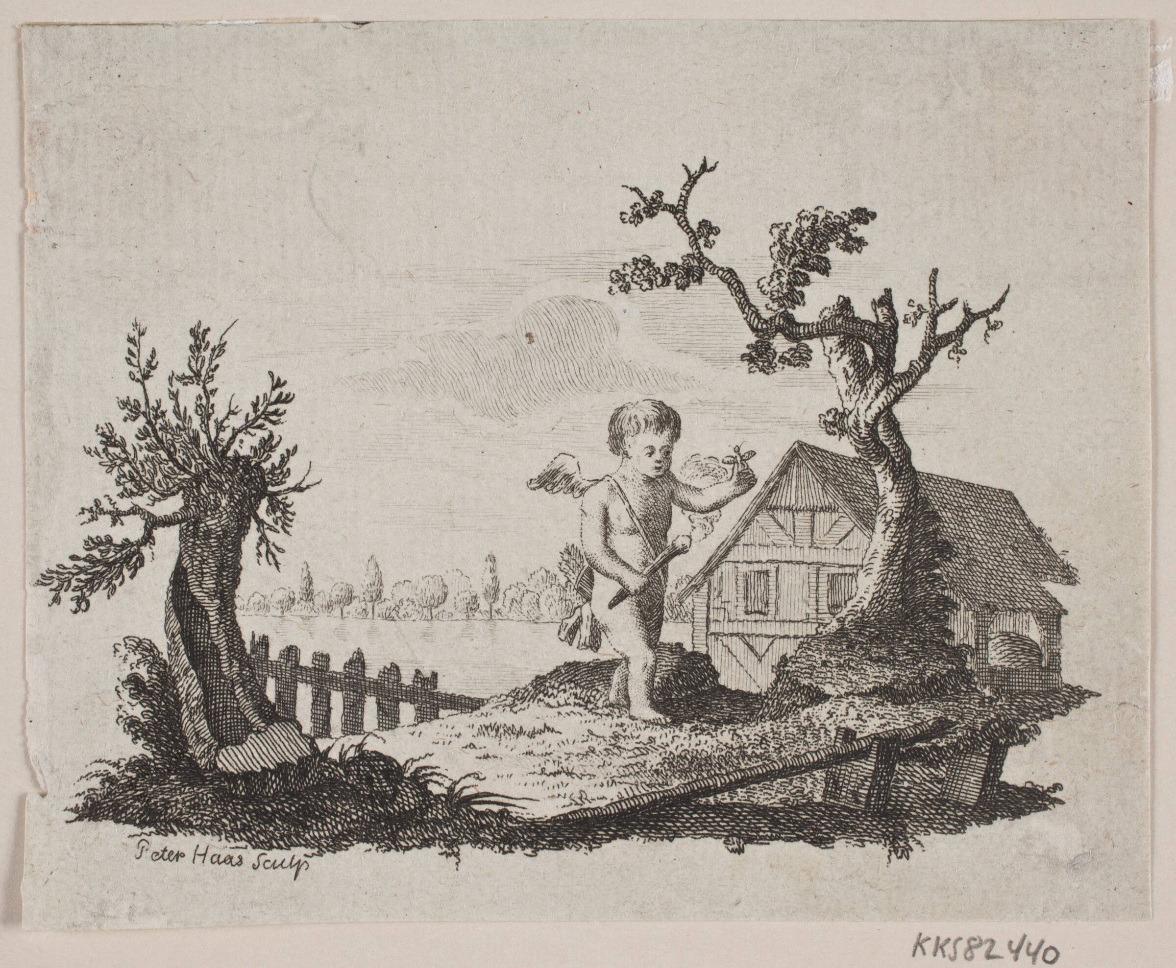 Amor ved Mylons hytte, Peter Haas, 1781