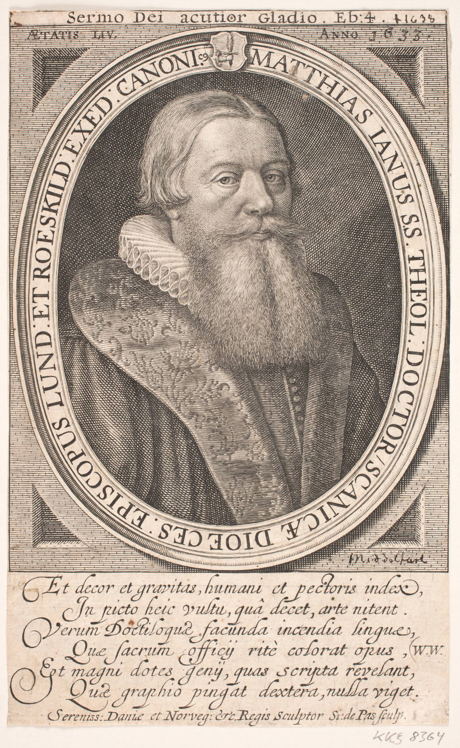 Biskop Mads Jensen, Simon de Pas, 1633