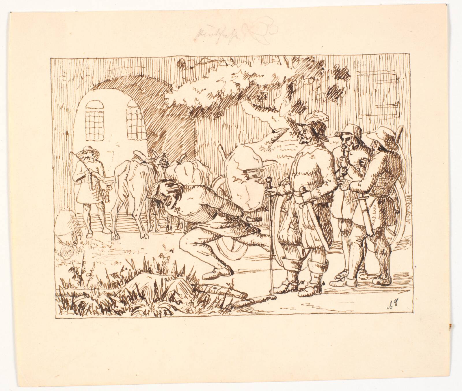 Illustration til St. St. Blicher, De tre Helligaftener, Christen Dalsgaard, 1846