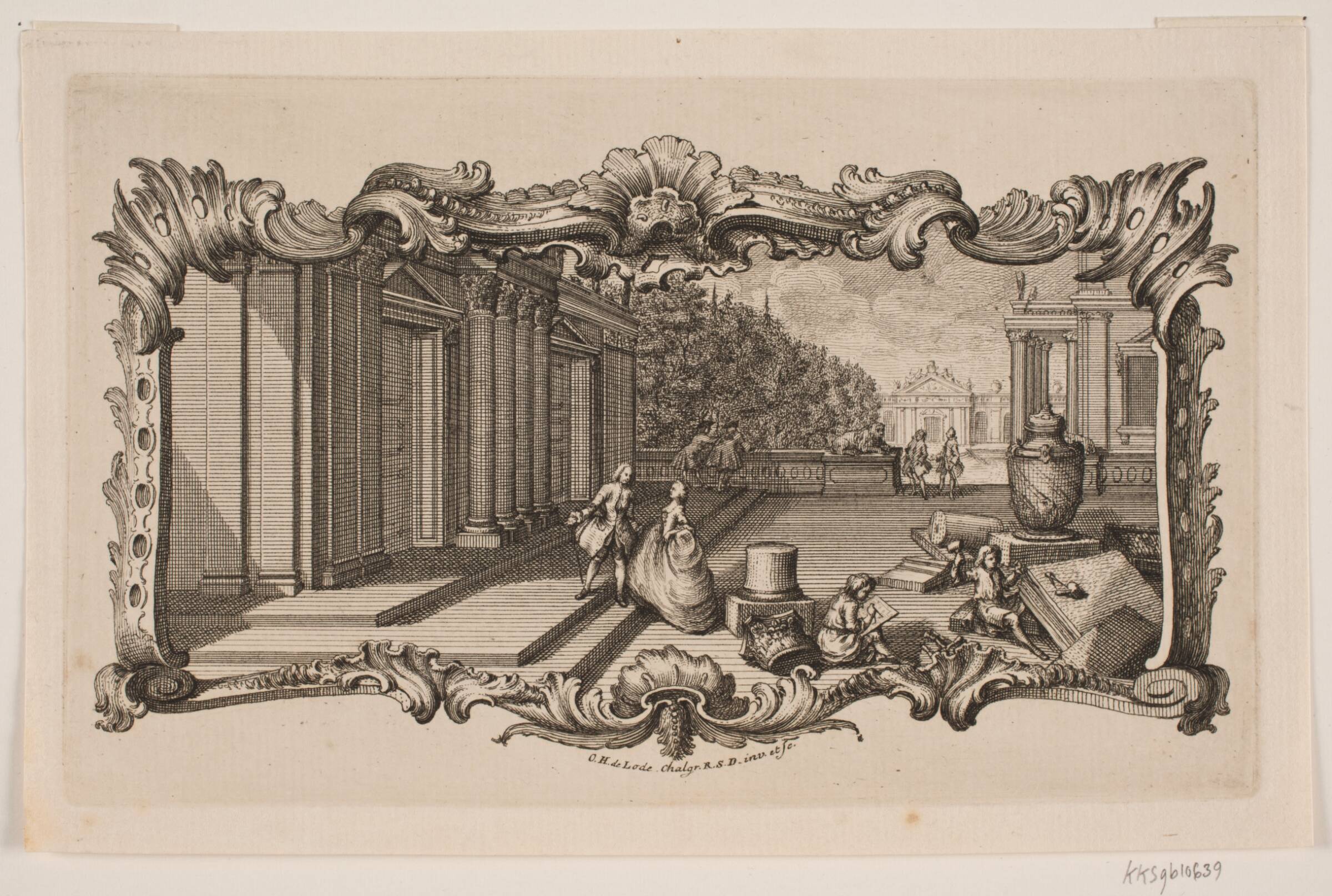 Vignet til "Thurah: Hafnia Hodierna", Odvardt Helmoldt de Lode, 1748
