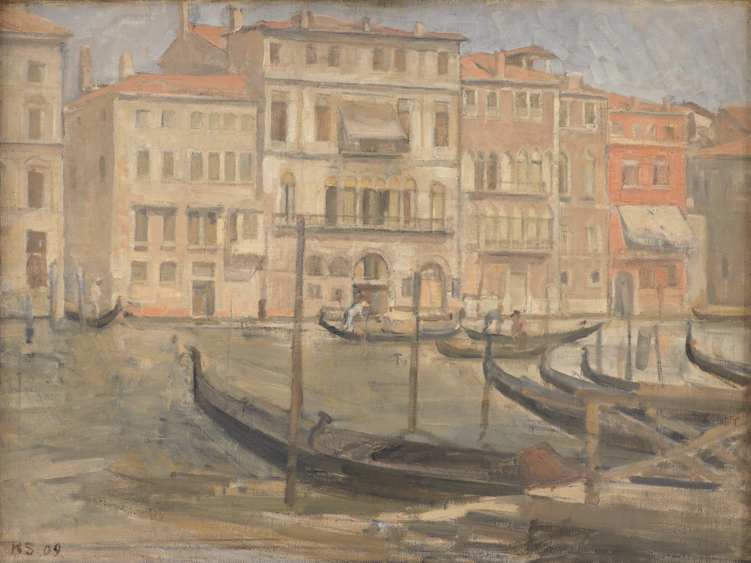 Ved Canal Grande i Venedig, Karl Schou, 1909