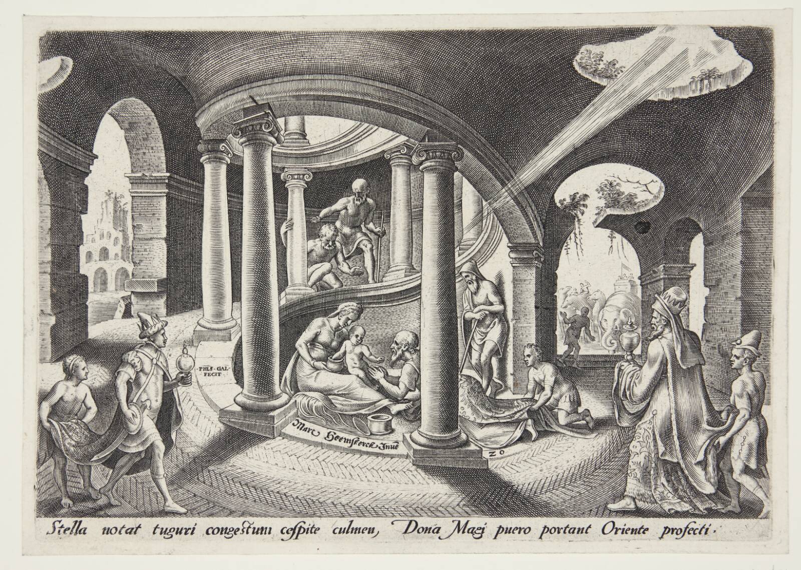 Kongernes tilbedelse, Philips Galle, 1569