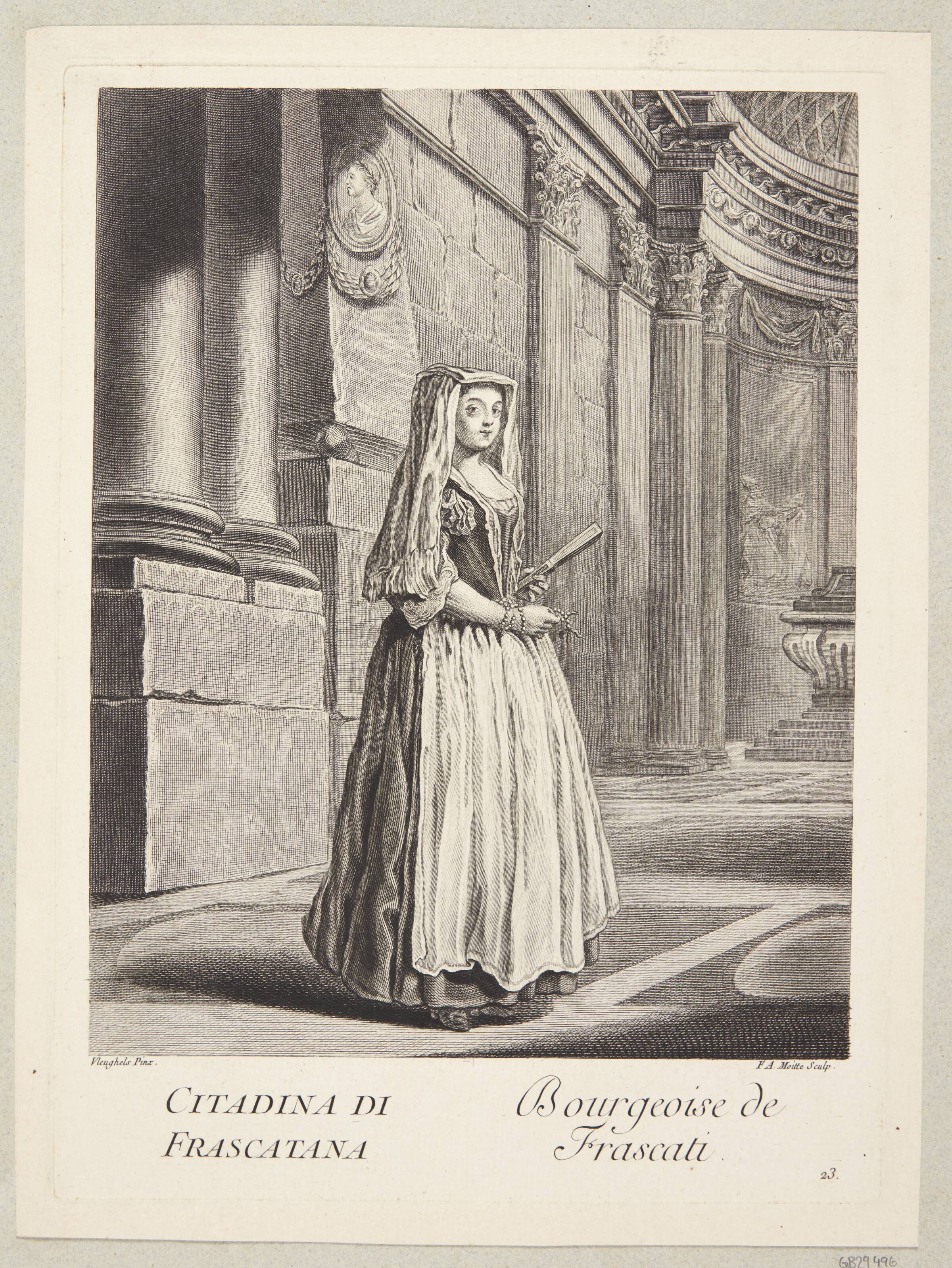 Kvinde fra Frascati (Bourgeoise de Frascati), François Auguste Moitte, 1760-1769