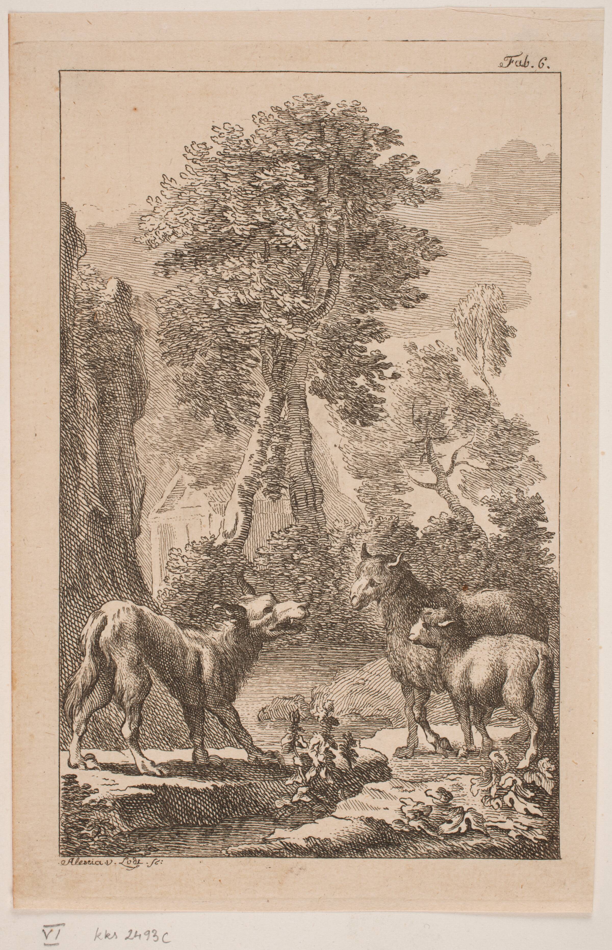 Ulven, Faaret og Lammet, Alexia de Lode, 1760