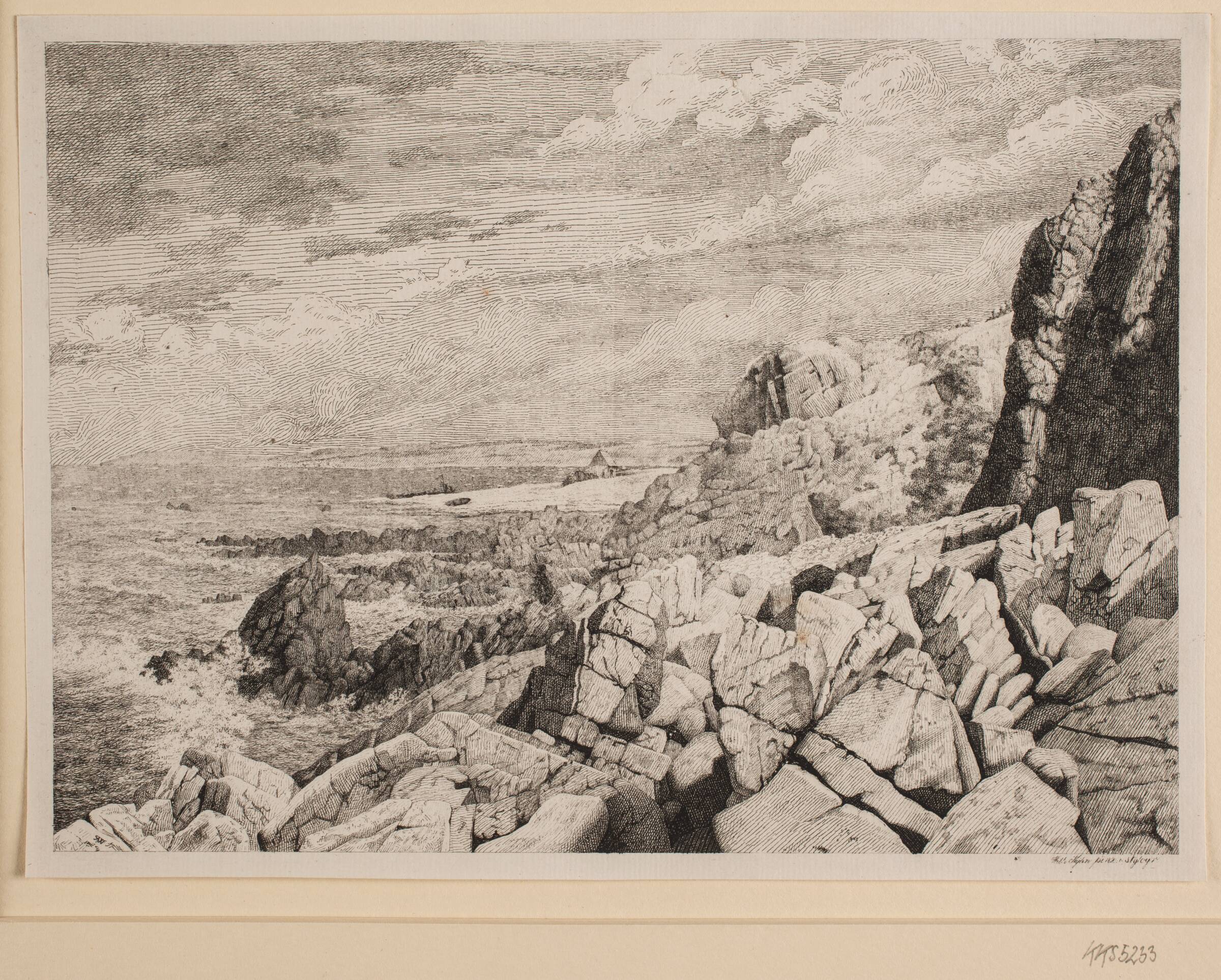 Bornholmsk klippekyst, Vilhelm Kyhn, 1840-1849