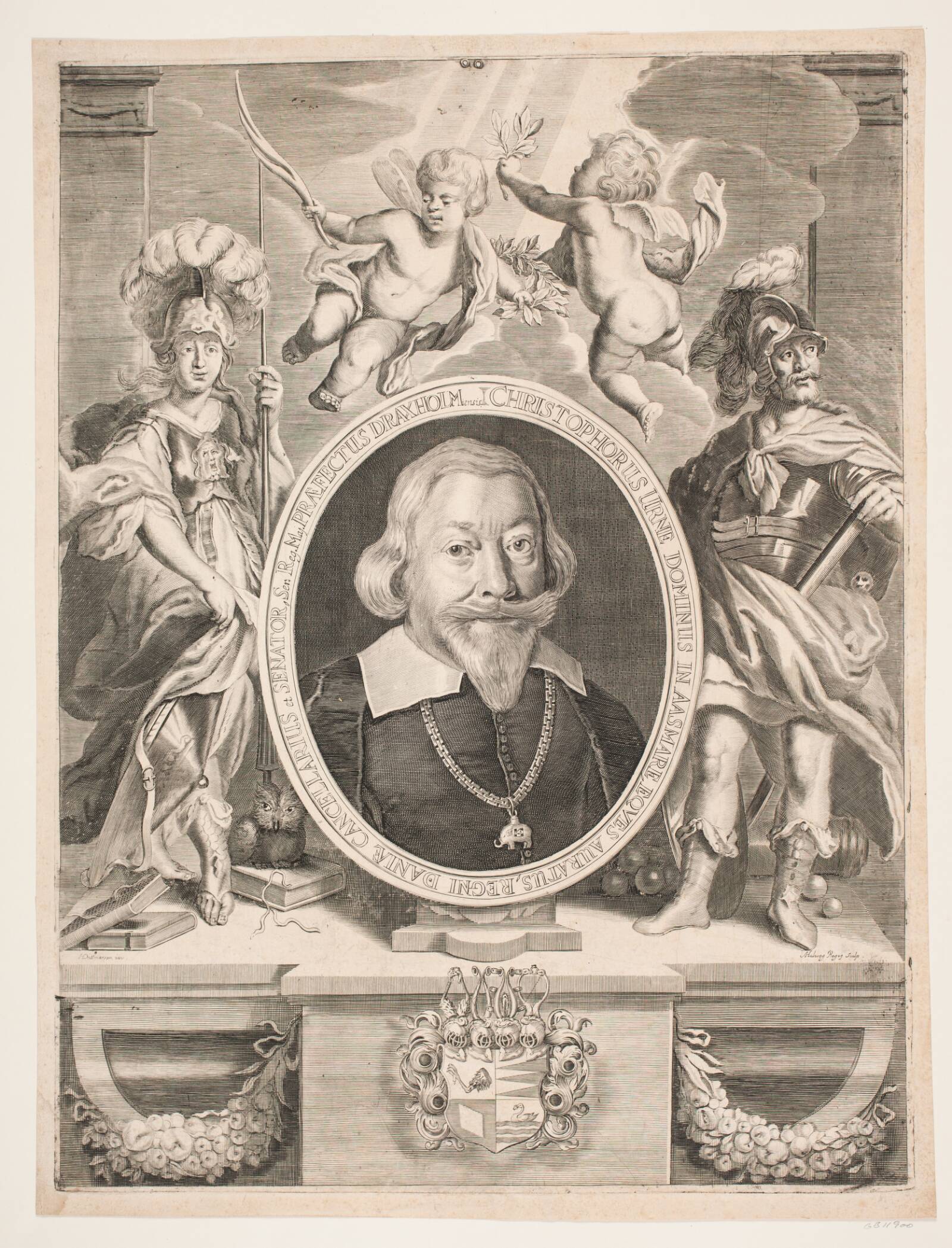 Christopher Urne. Mindeblad, Albert Haelwegh, 1663-1672