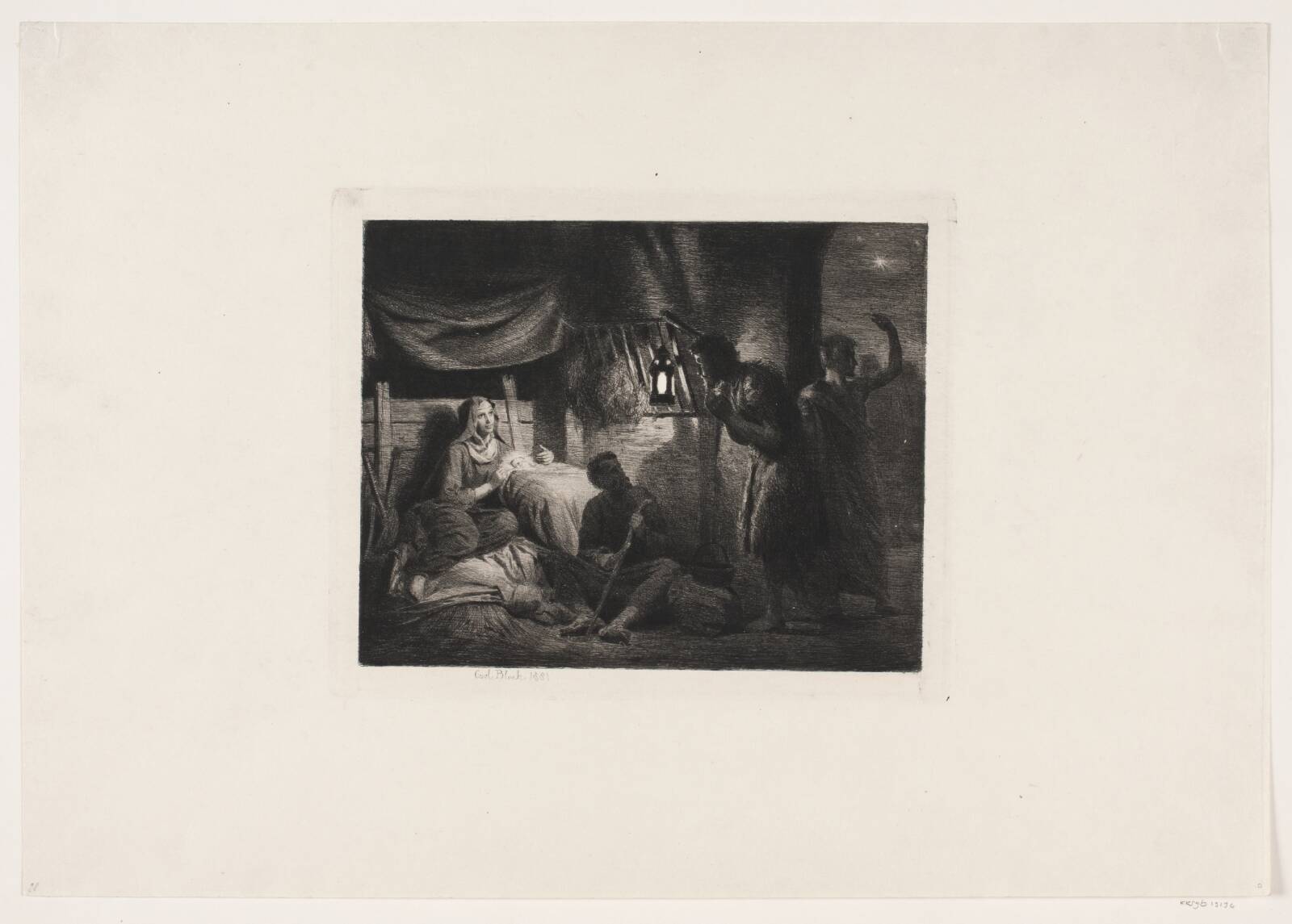 Hyrdernes tilbedelse, Carl Bloch, 1881
