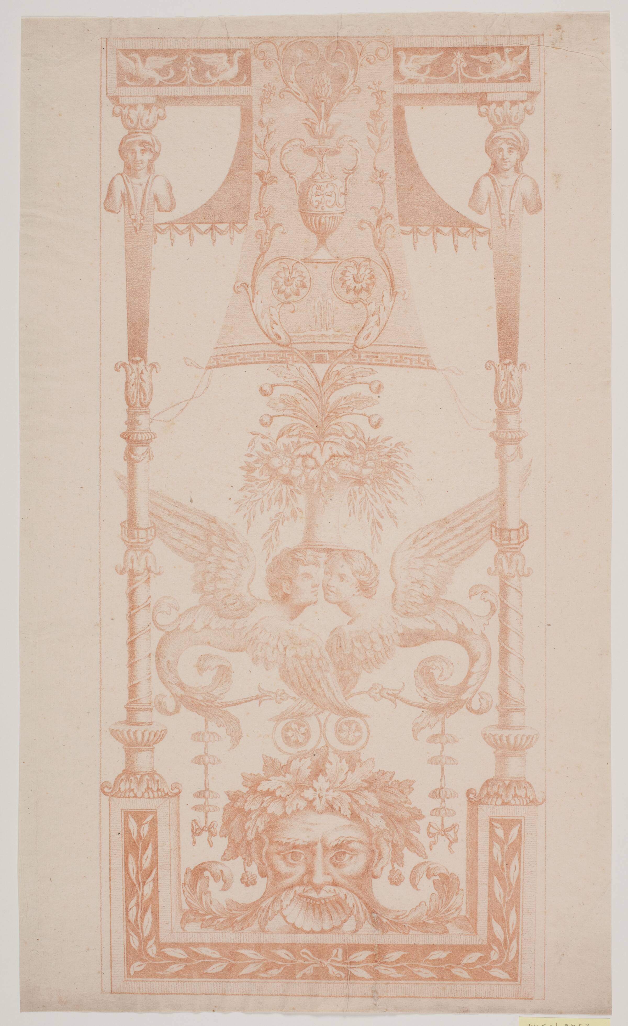 En montant med figurlig og ornamental dekoration, Jacques François Joseph Saly, 1717-1776