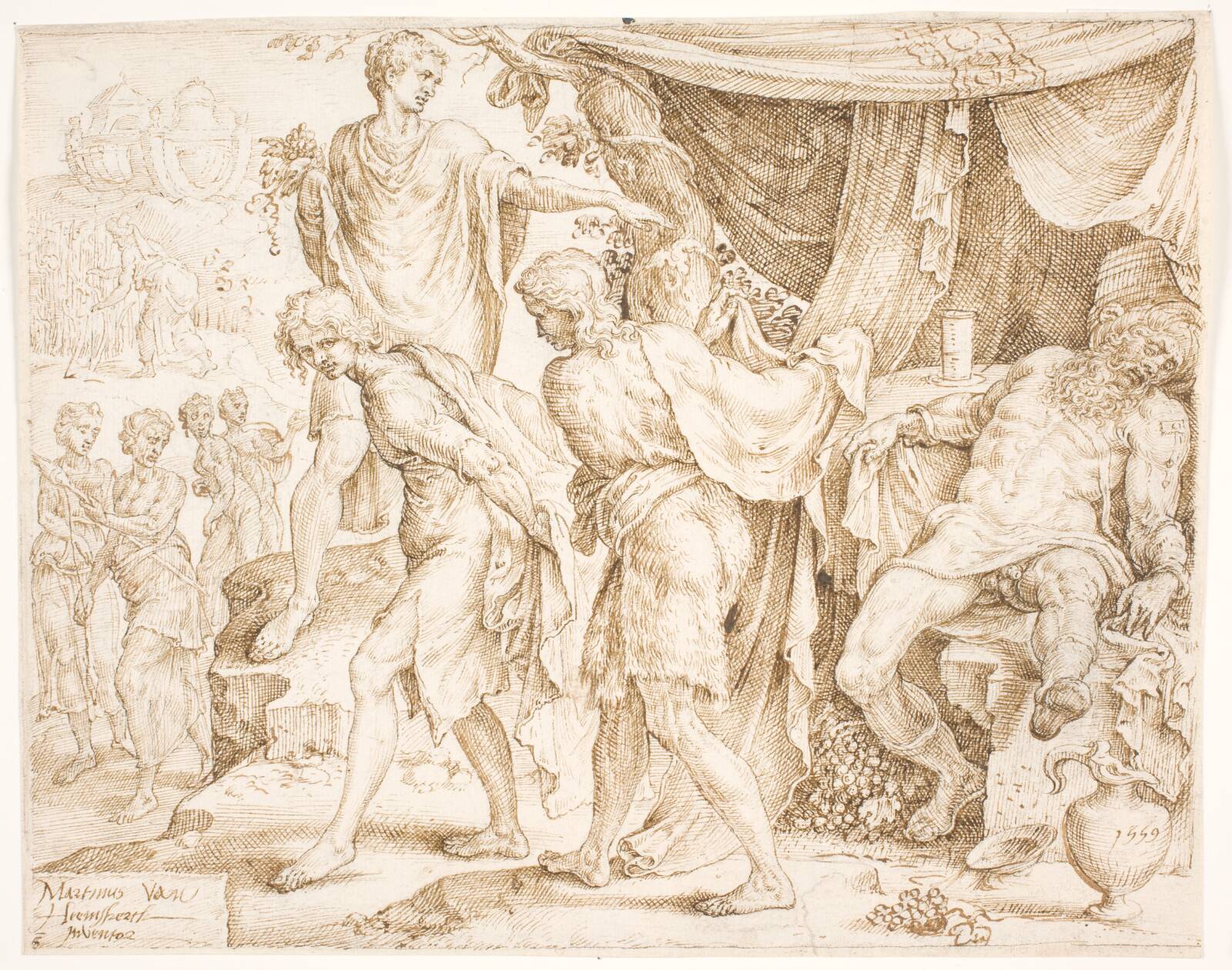 Noa bespottes af Kam, Maarten van Heemskerck, 1559