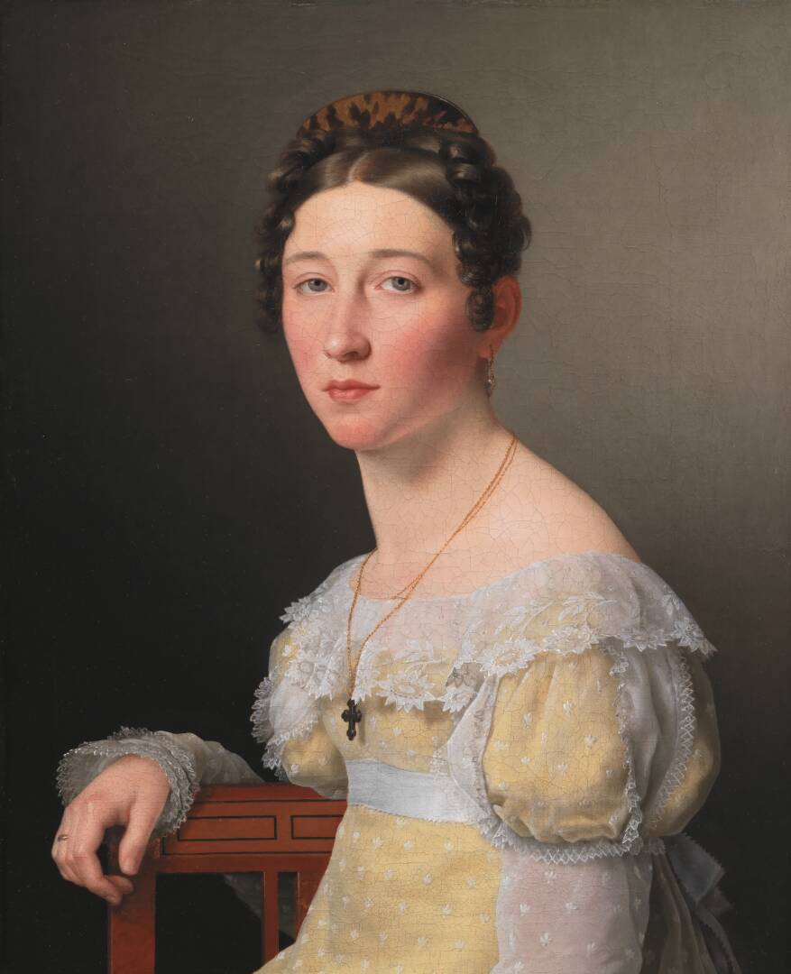 Portrait of Emilie Henriette Massmann, Betrothed of Frederik Wilhelm Caspar von Benzon, by C.W. Eckersberg, 1820