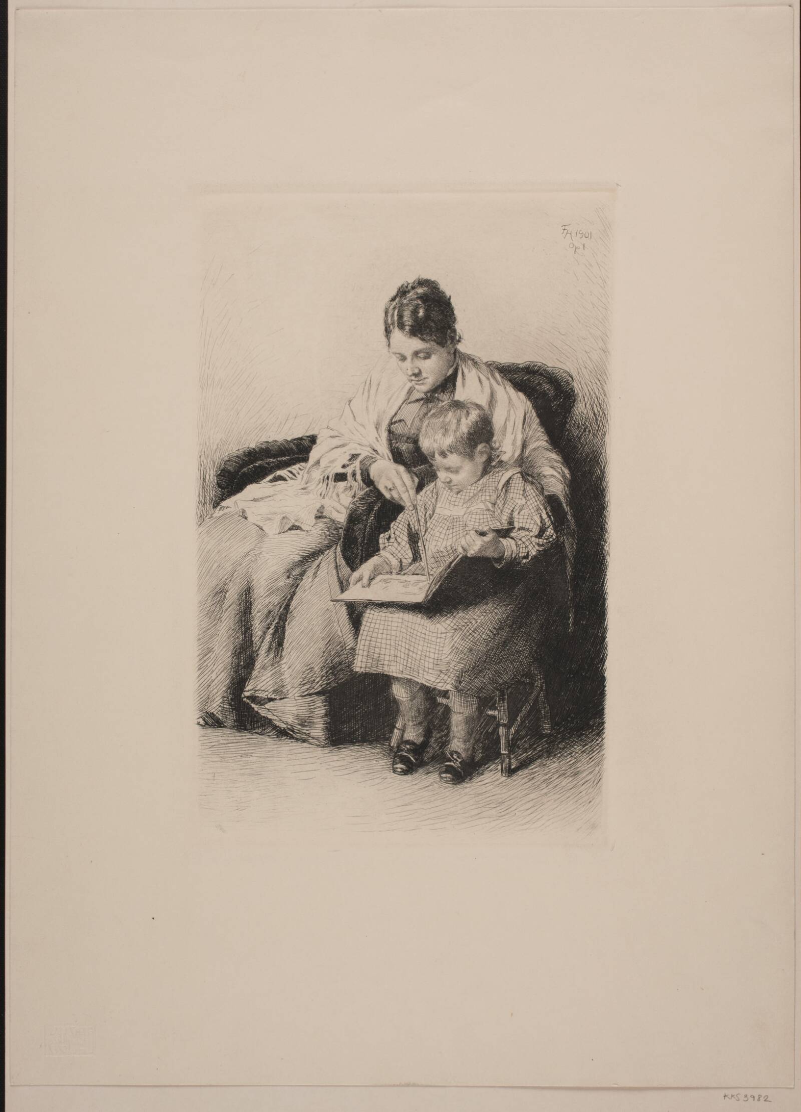 Moder og barn, Frants Henningsen, 1901