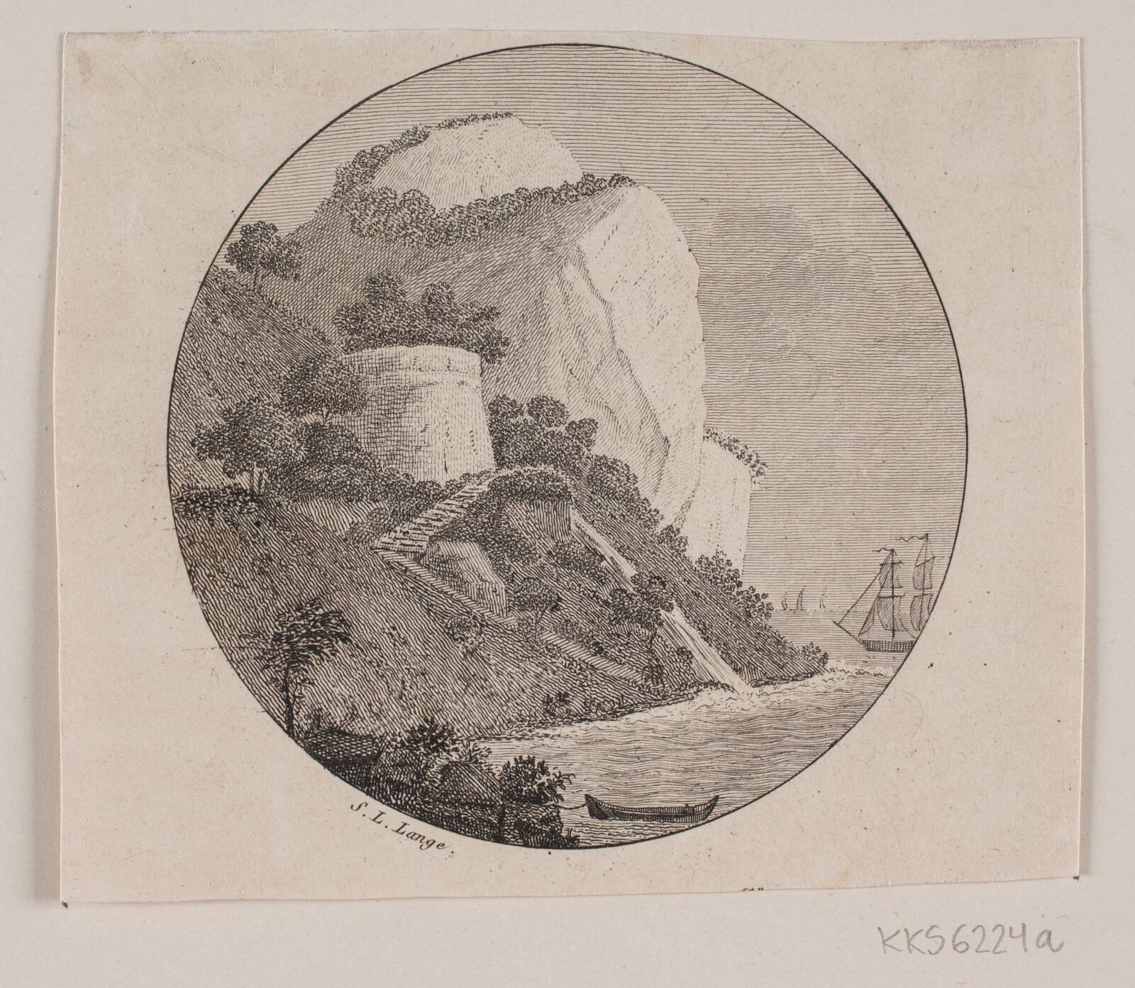 Møns Klint, Søren L. Lange, 1822-1824