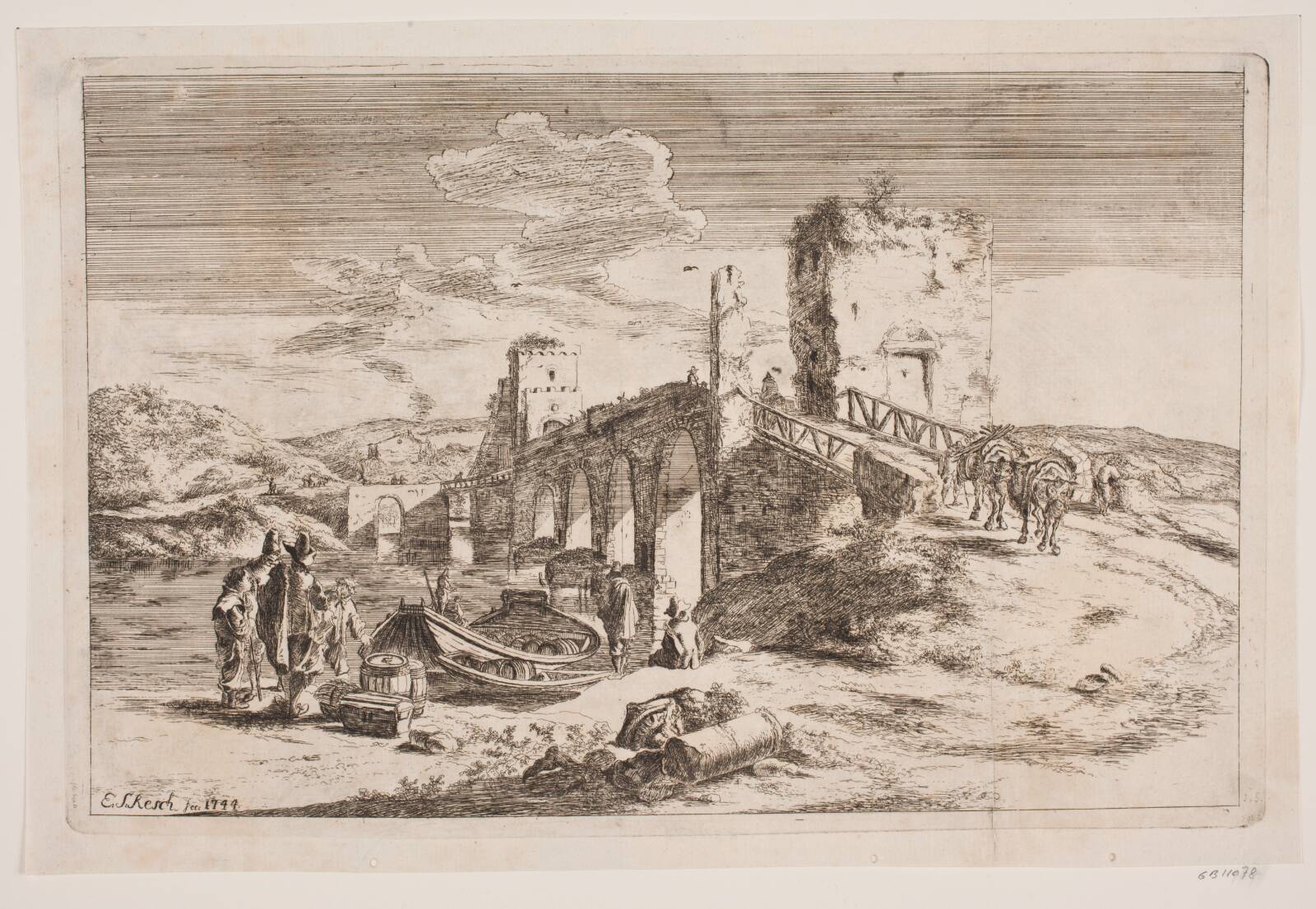 Ponte Milvio, Erasmus Sigismund Resch, 1744