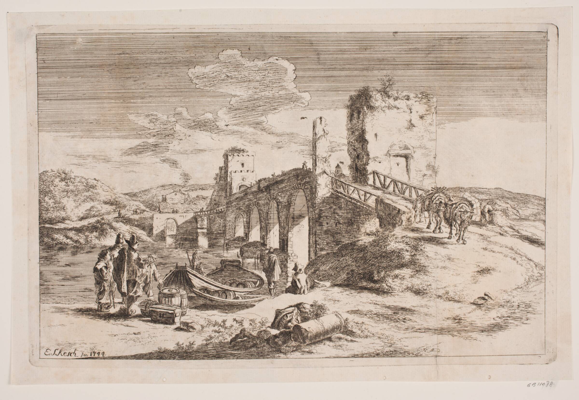 Ponte Milvio, Erasmus Sigismund Resch, 1744