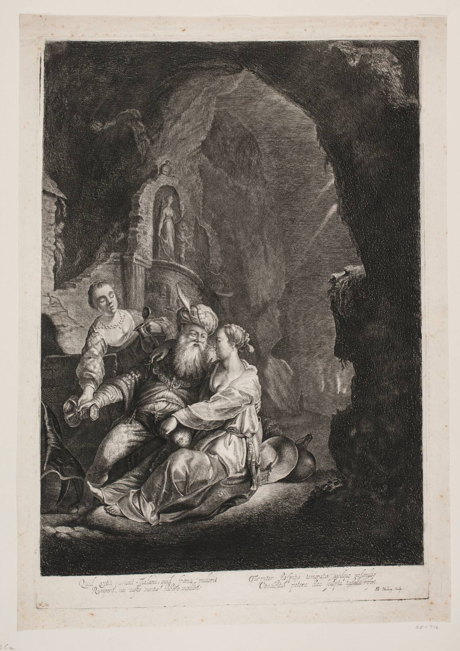 Loth og hans døtre, Albert Haelwegh, 1645-1650