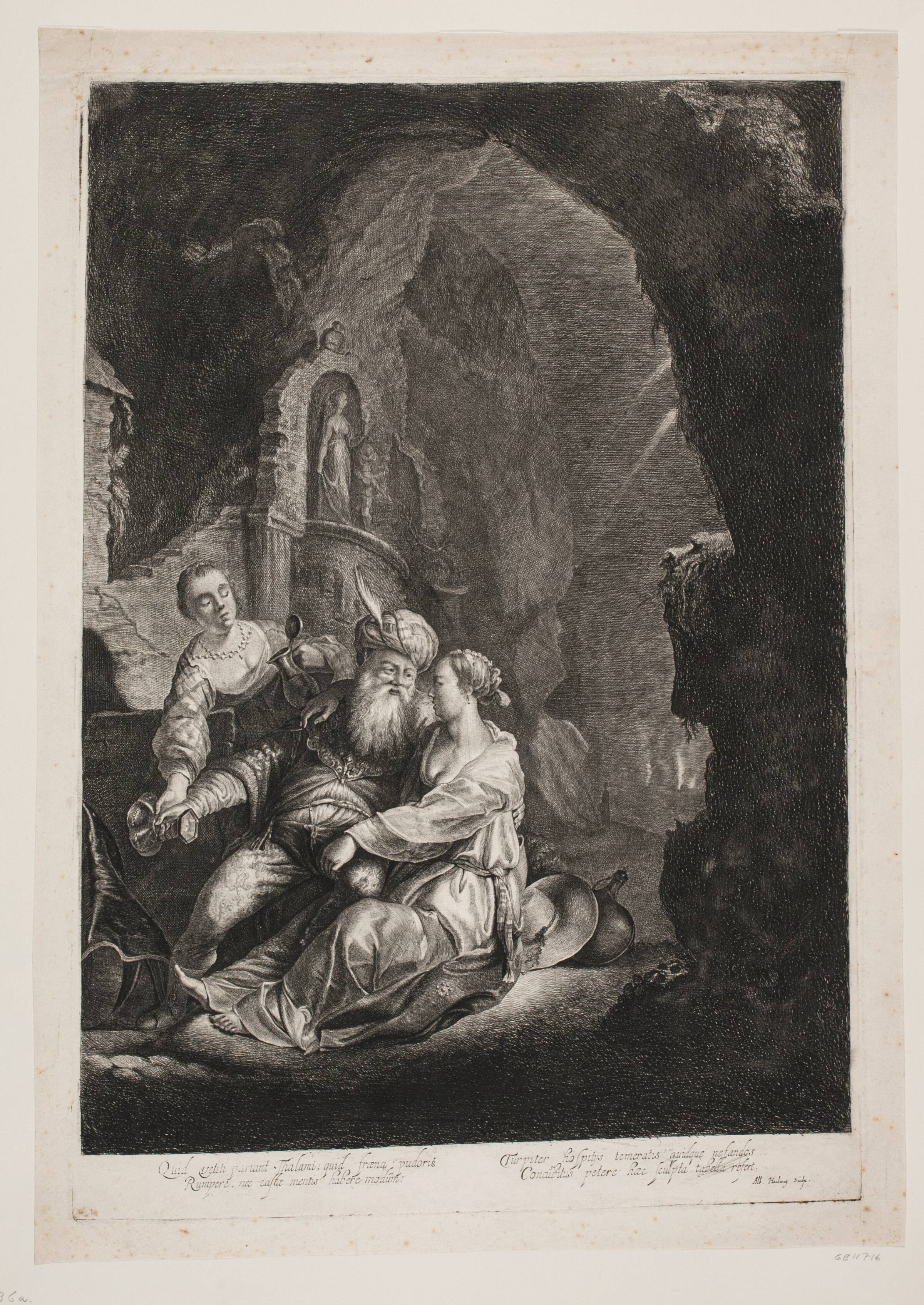 Loth og hans døtre, Albert Haelwegh, 1645-1650