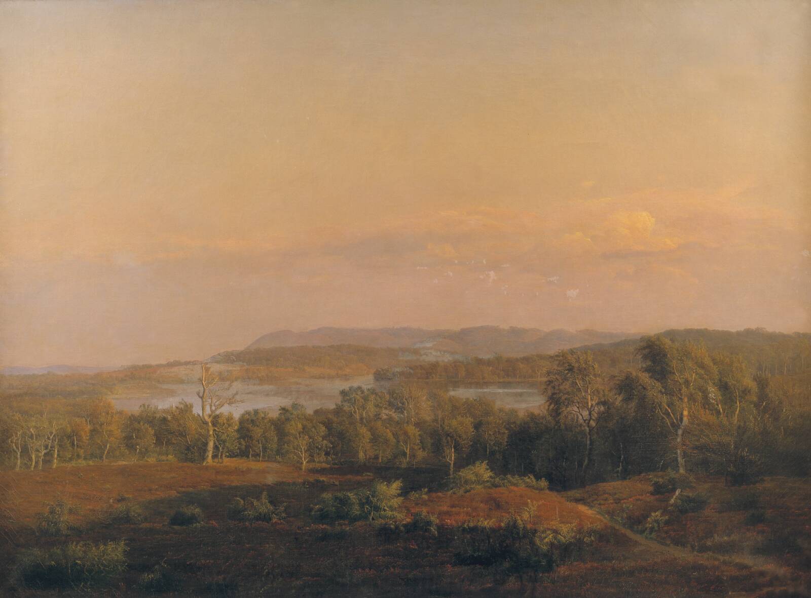 Udsigt mod Himmelbjerget. Aften, Dankvart Dreyer, 1838